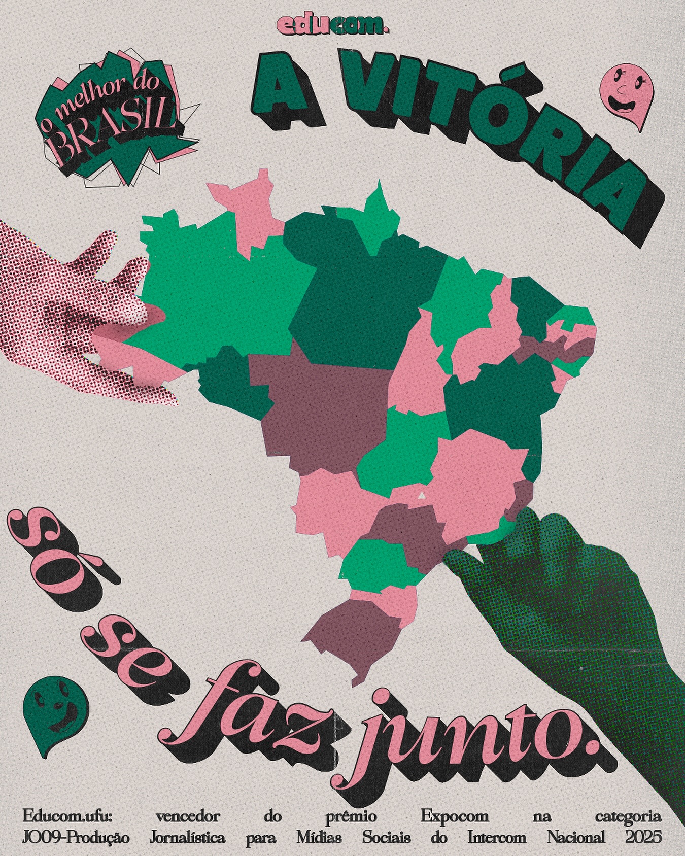 O Educom.UFU é o melhor do Brasil!
Essa conquista não pode ser, de maneira alguma, individual. É todos aqueles que, juntos, confiam e acreditam na educomunicação como um princípio formador e emancipador.
É uma realização para a Universidade Federal de Uberlândia e para a Universidade Pública Brasileira. No fim, é deles para nós e de nós para eles.
Agradecemos a professora e orientadora Diva Silva (@diva_lobo991), pela confiança e amizade; ao curso de Jornalismo (@cajorufu ) da Universidade Federal de Uberlândia (@ufu_oficial ) e ao Intercom Nacional (@intercomnacional e @intercom_oficial).
Obrigado por compartilhar a vitória em Vitória! 💚🩷
#intercomnacional #vitória #jornalismoufu #sósefazjunto