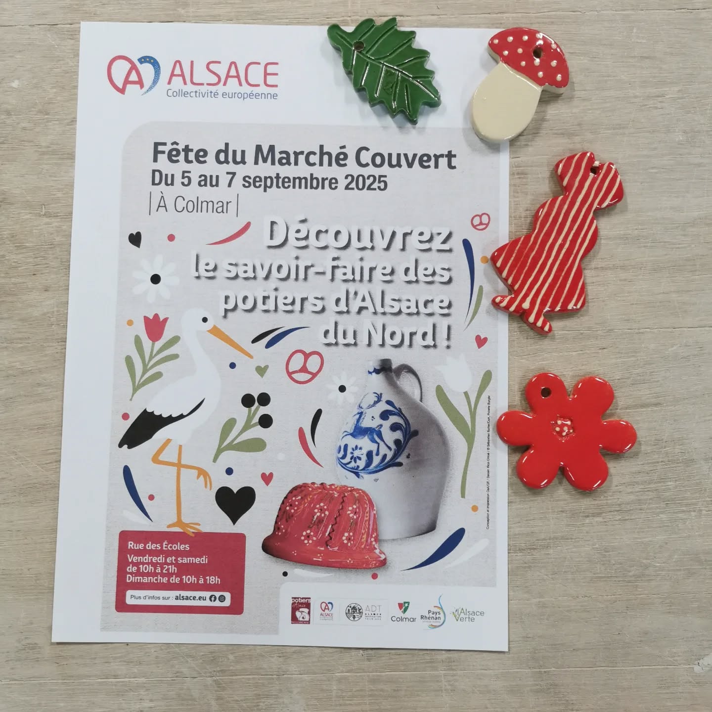 Je serais présente à Colmar ce week-end du 5-6 et 7 septembre à l'occasion de la fête du Marché Couvert rue des écoles.