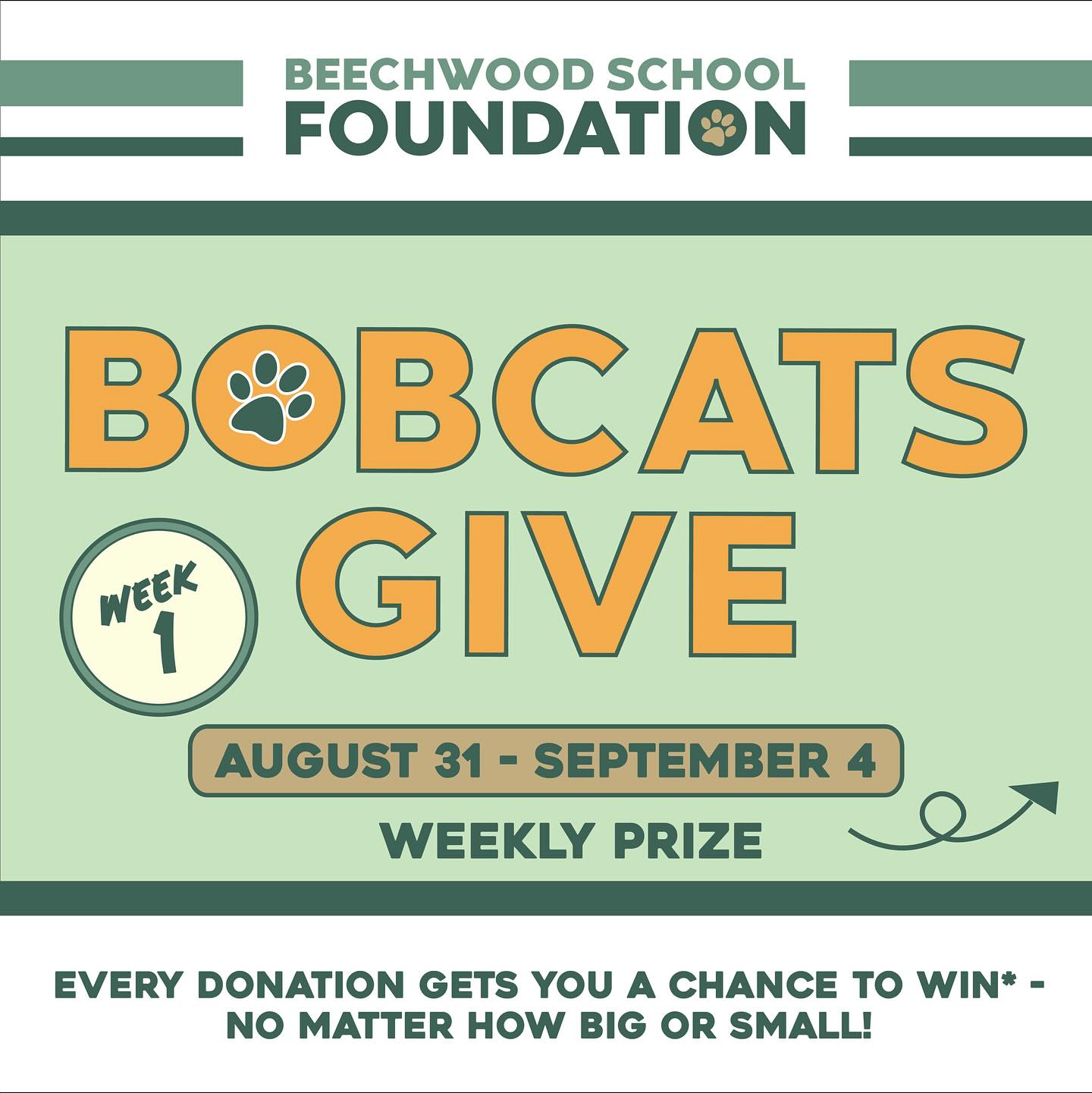 Did someone mention Labubus?! Spiritwear?! Movie break?! Disney tickets?!
Week 1 of prizes is kicking it off with some hot items. By simply donating to our Bobcats Give! Fundraising Campaign this week you’ll be eligible for the opportunity drawing of the week!
Anyone can donate on your students behalf! So share this with your students grandparents, aunts, uncles, or anyone you can think of! Your name could be picked at the end of the week!
#BobcatsGive