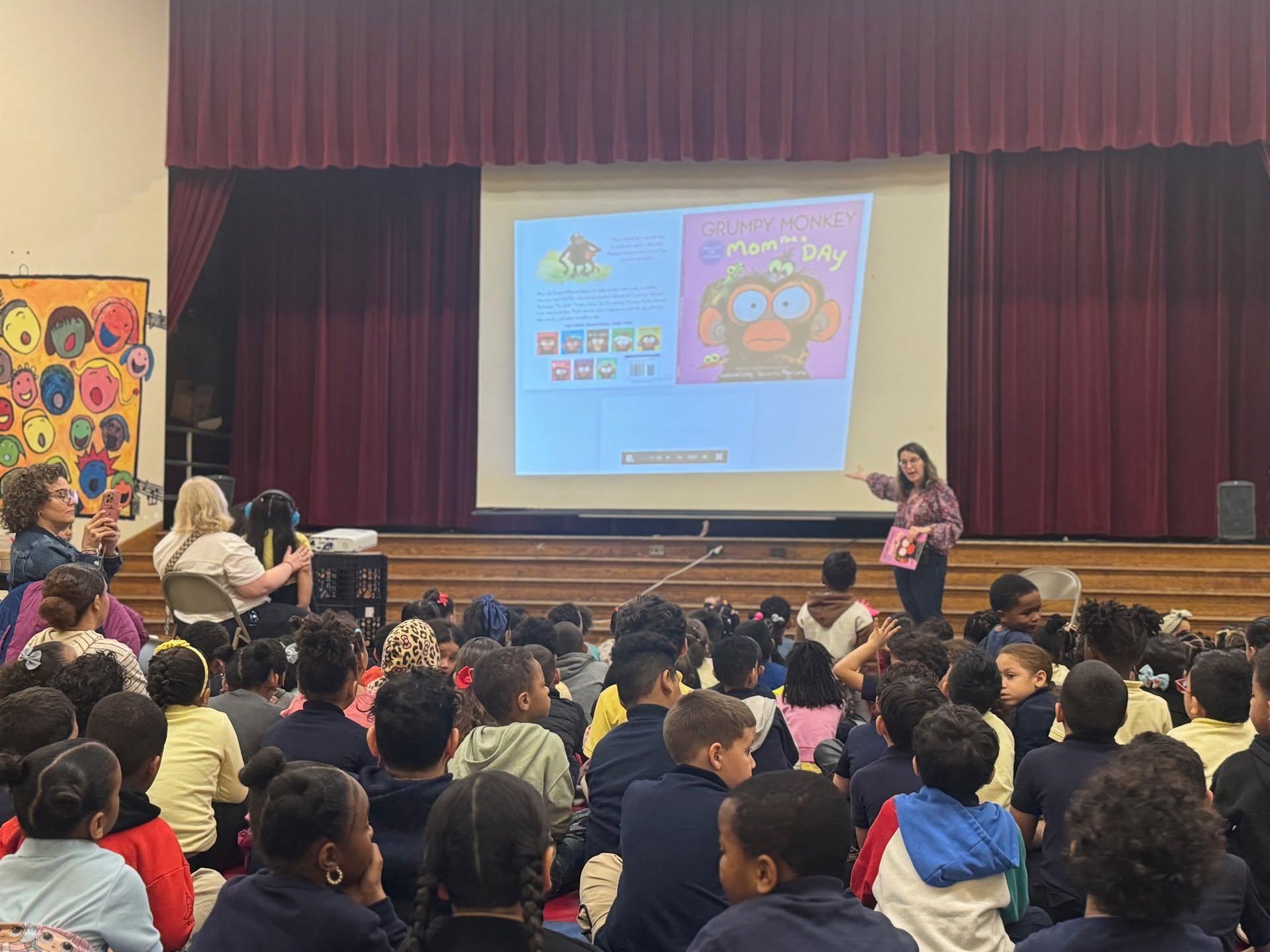 🐒 In honor of National Primate Day, we’re flashing back to Suzanne Lang’s visit to Bayard Taylor last spring, where Grumpy Monkey took center stage.
🦕 And tomorrow, Suzanne and her husband (and illustrator!) Max welcome a brand-new star to the bookshelf with Archibald and the Furry Dinosaurs!