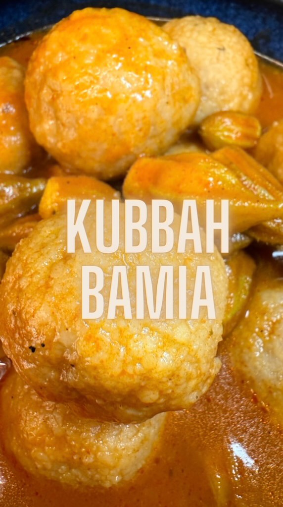 Kubbah Bamia - ⬇️⬇️⬇️ RECIPE BELOW
#(okra broth)
Serves 4–5 people (approx. 10–15 kubbah pieces)
Ingredients:
• 10–15 pieces of kubbah hamev
• 400 g okra (bamia), thawed if frozen
• 2 tbsp cooking oil
• 1 tsp salt
• ½ tsp black pepper
• 3 tbsp tomato purée
• Juice of 1 lemon
• 1 1/2 liter boiling water
• 2/3 cloves garlic(optional)
Instructions:
In a large saucepan, heat the oil over medium heat. Add the okra and cook for 3–4 minutes, stirring occasionally.
Stir in the salt, black pepper, and tomato purée. Mix well to coat the okra.
Pour in 1 liter of boiling water. Let it cook for about 15 minutes.
Add the remaining ½ liter of boiling water and the lemon juice and garlic. Allow the mixture to return to a gentle boil.
Gently drop the kubbah into the pan one at a time. Lightly shake the pan a few times to prevent sticking—do not stir.
Boil uncovered over high heat for 30 minutes, then reduce the heat and simmer on low for another 30 minutes until the kubbah are fully cooked and the broth has deepened in flavor.#Kubbah #bamia #okra #broth #foodlover #homemade #foodie #cookwithme #delicious #middleeasterncuisine #iraqifood #iraqiflavors #yummy