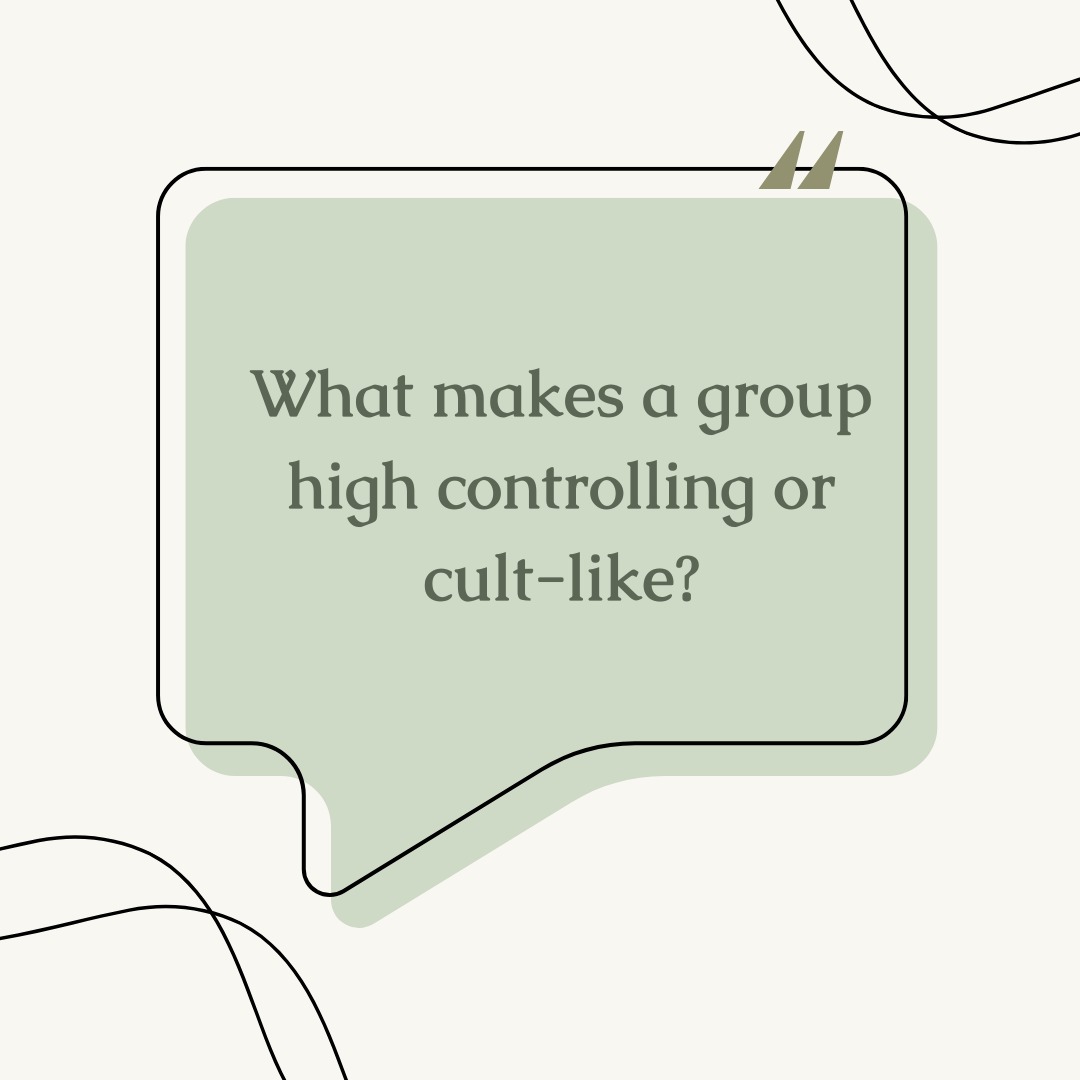 Follow cultaware.com for awareness on high control groups.