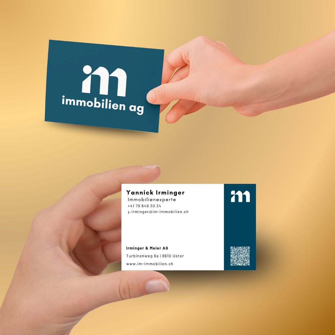 Frisch aus dem Druck: die neuen Visitenkarten der I&M AG.
Kompakt, klar und mit allem drauf, was zählt – genau wie unsere Beratung.
#immobilien #uster #immobilienexperte #netzwerk #immoagentur #visitenkarte #immobilienmakler