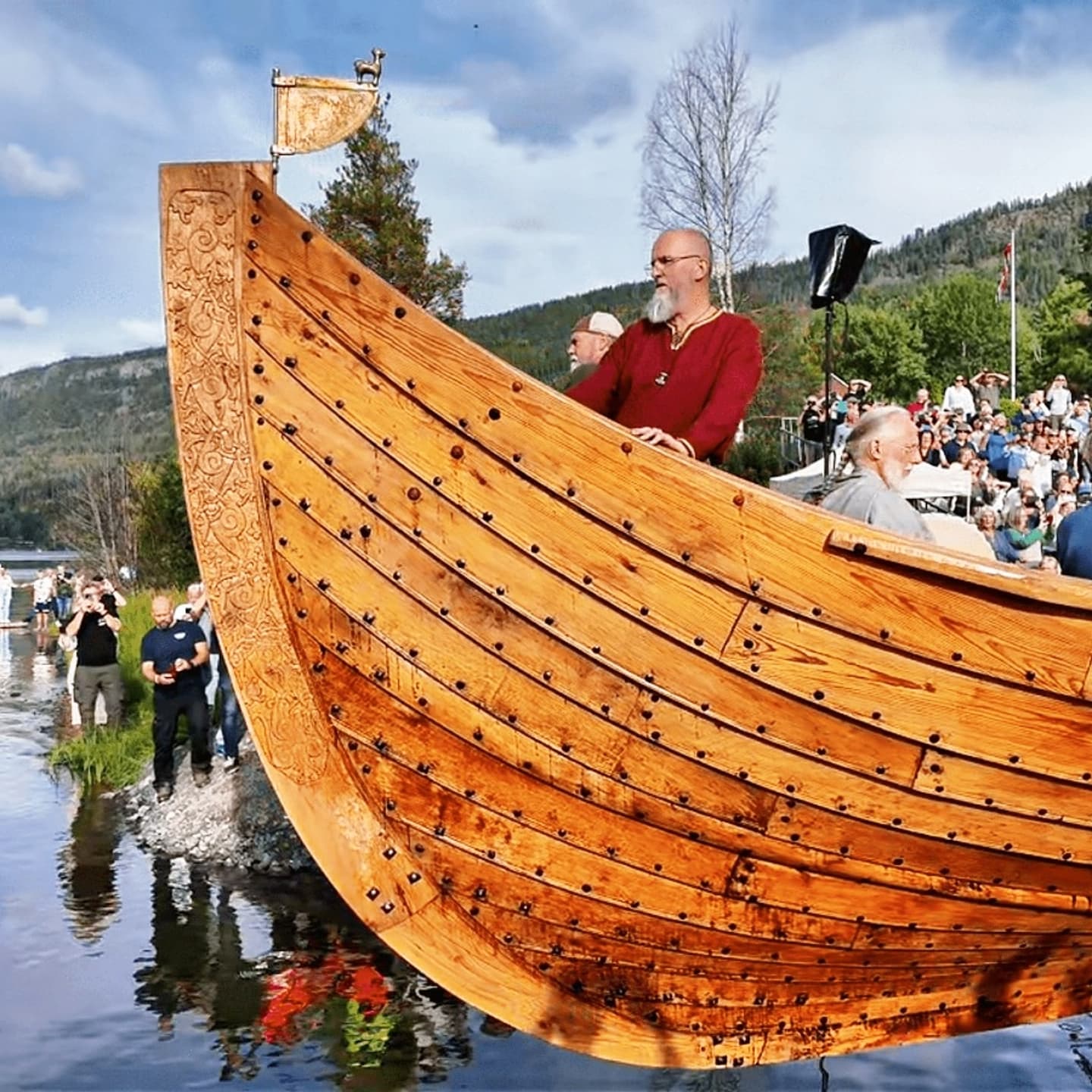 One, two, three—and just like that, the Hardraade Viking ship, renamed Queen Asta, was in the fjord! 🐲
This is a moment we’ll all remember, and we're confident it will have a positive impact on local tourism and businesses. 🪓
This fall and winter, we'll be focused on building the rigging, and on the remaining details. Next year we set sail!!
Stay tuned for more updates, and thank you all for being part of this incredible journey. 😀
#hardraade #queenasta #vikingship #shiplaunch #vikings #norway #trending
