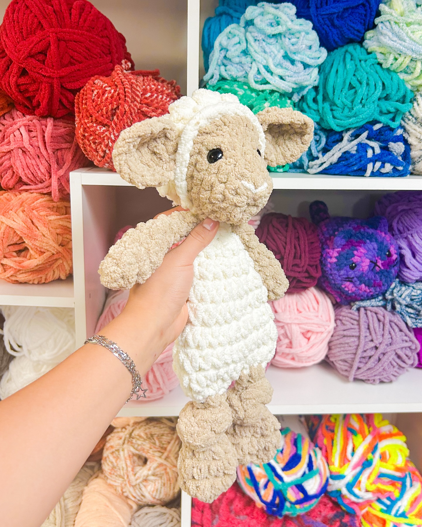 🐑 Just finished this cozy little lamb custom last night, and I’m obsessed with how soft + snuggly it turned out!💕 These lambs are just too cute not to share.
COMMENT if you think I should bring a few of these to my upcoming pop-up—would you grab one?💭✨
#crochet #amigurumi #yarnfusion #handmadebusiness #crochetplushies #plushies