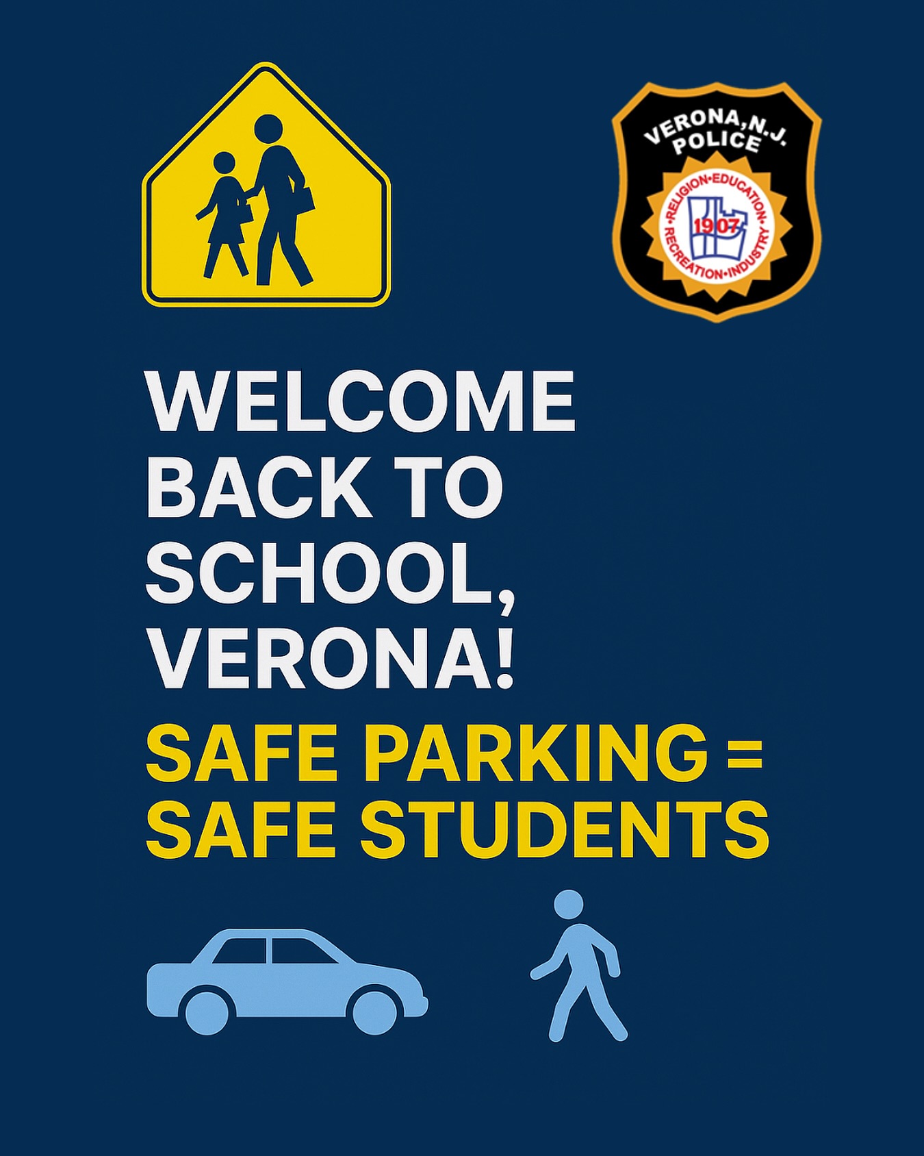 🚸 Back to School Reminder
Safe Parking = Safe Students
As we start the new school year, the Verona Police Department reminds all parents and guardians:
❌ Illegal parking creates:
• 📚 Safety risks for students
• 🚑 Blocked emergency access
• 🚗 Traffic congestion
No-parking zones are in place to ensure clear sightlines, emergency access, and safe spaces for students to enter and exit vehicles. Our officers will be actively monitoring these areas, and tickets may be issued (including by mail) for observed violations.
Together, we can maintain safe, secure, and smooth school zones for our kids. Their safety is our top priority.
#veronapd #schoolsafety #backtoschool2022📚✏️