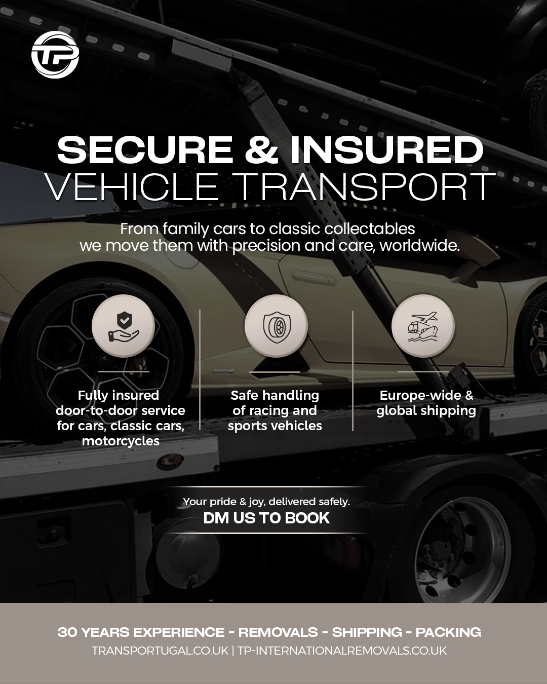 From classic cars to everyday drives 🚗✨ — our fully insured vehicle transport gets your wheels safely to Portugal (or back to the UK) with door-to-door care. 🚛🔑
Reach out to our team via phone or email with your specific requirements, and we'll be happy to assist!
🇬🇧 LONDON OFFICE
22-24 Homecroft Rd, London, N22 5EL, United Kingdom
0208 807 6677
🇵🇹 PORTUGAL OFFICE
Inter Luis
Estrada Nacional 10
Centro Empresario Sado Internacional
Armazem D21, 2910-835 Setúbal
00 351 265 708 240
info@tp-internationalremovals.co.uk
#relocationservices #movingcompany #shipwithus #movers #packingpros #transportation #movingday #shippingworldwide #relocationexperts #shipments #tpinternationalremovals #transportugal #shippingandhandling #movingtotheuk #packingandshipping #movingtoportugal #movewithus #easyshipping #movingsolutions #shippingmadeeasy #securepacking #movingtospain #storagesolutions #removalstoportugal #relocationready #movinghome #newoffice #fineart #vehicletransportation