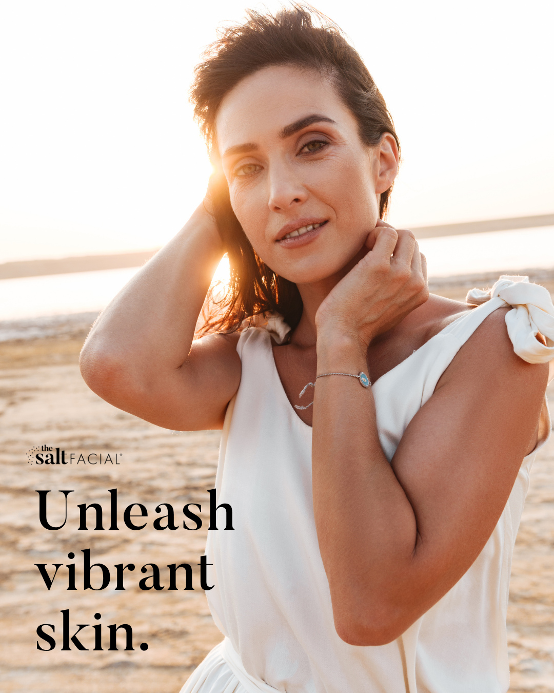 The SaltFacial® uses ultrasound to increase circulation and promote the absorption of skincare products that restore vital nutrients and antioxidants to the areas beneath the skin’s surface - unleashing vibrant skin.
