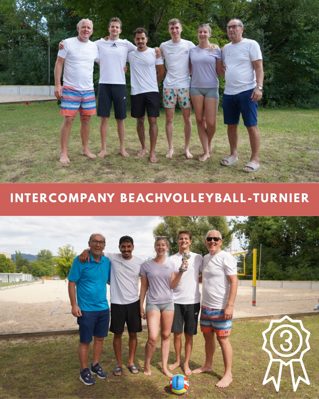 Ein Foto-Rückblick auf unser Beachvolleyball-Turnier vom Samstag, 23. August: Ein voller Erfolg! Faire Spiele, starkes Niveau und beste Stimmung – alles lief reibungslos. 🎉
Besonders gratulieren wir Siegrist zum 3. Platz!
Blättern Sie durch die Galerie, um die schönsten Momente zu sehen.
Photo recap from our beach volleyball tournament on Saturday, 23 August: a big success! Great sportsmanship, high-level play, and everything ran smoothly. 🎉
Special congrats to Siegrist for taking 3rd place!
Swipe through the gallery for the best moments.
#siegristag #teamspirit #beachvolleyball #sportevent