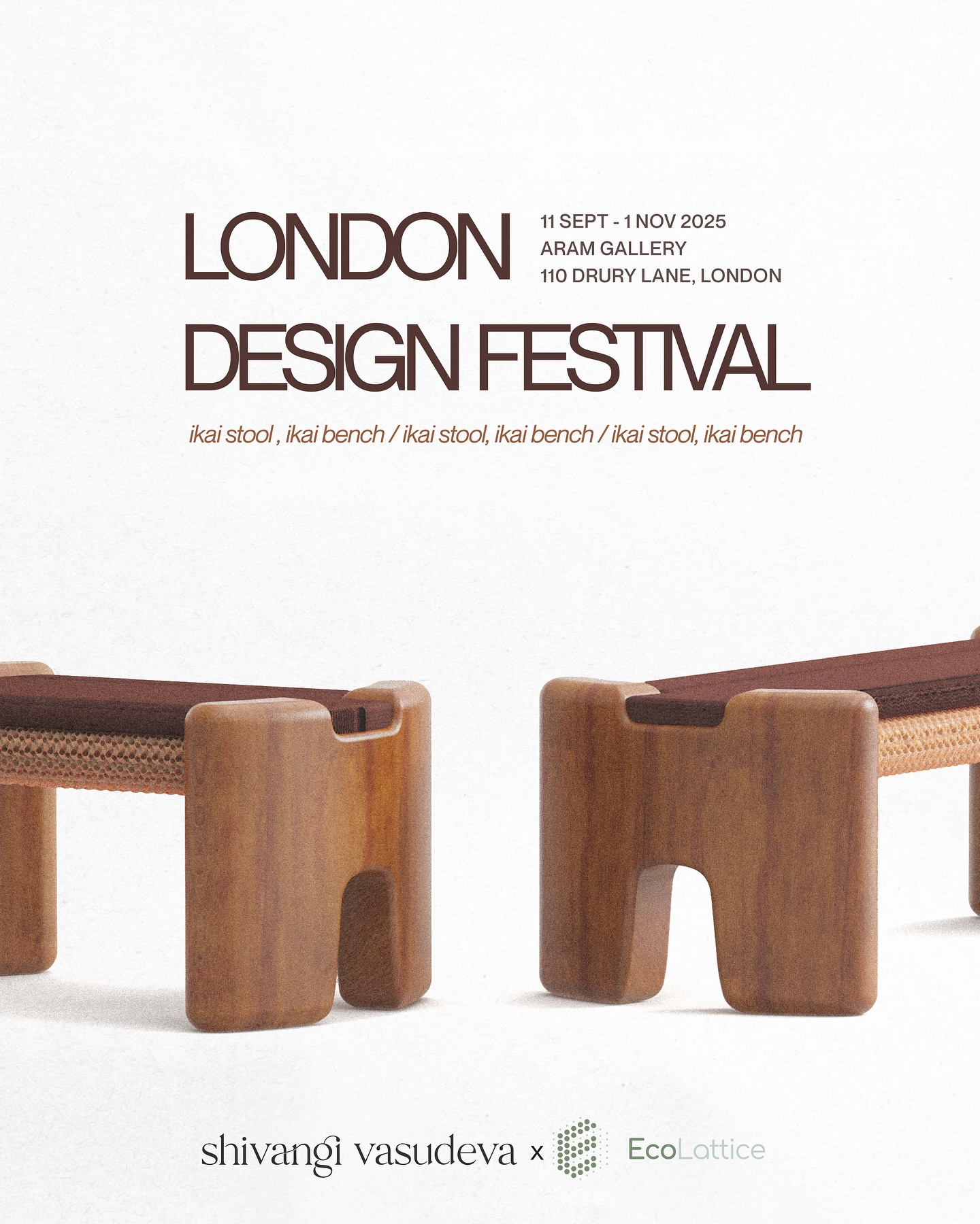 Beyond Foam by @ecolattice_ opens on 11th September at the Aram Gallery @aramldn , bringing together designers who are reimagining the possibilities of 3D-printed foams. My contribution, made in collaboration with EcoLattice, explores what it means to build responsibly today.
11 September – 1 November 2025
Aram Gallery - 110 Drury Lane, London WC2B 5SG
This body of work is shaped by two distinct ways of making, one defined by digital precision, the other by material instinct.
The pieces bring together 3D-printed recycled polymer foam, developed by EcoLattice through a sustainable, scalable approach to material innovation, with a hand-carved wooden base that holds the memory Takhat. The contrast is clear and intentional.
For me, they become a site of exchange between two active and thoughtful approaches to making. The textiles incorporated in this piece are handwoven in Nagaland and from @heirloom.naga