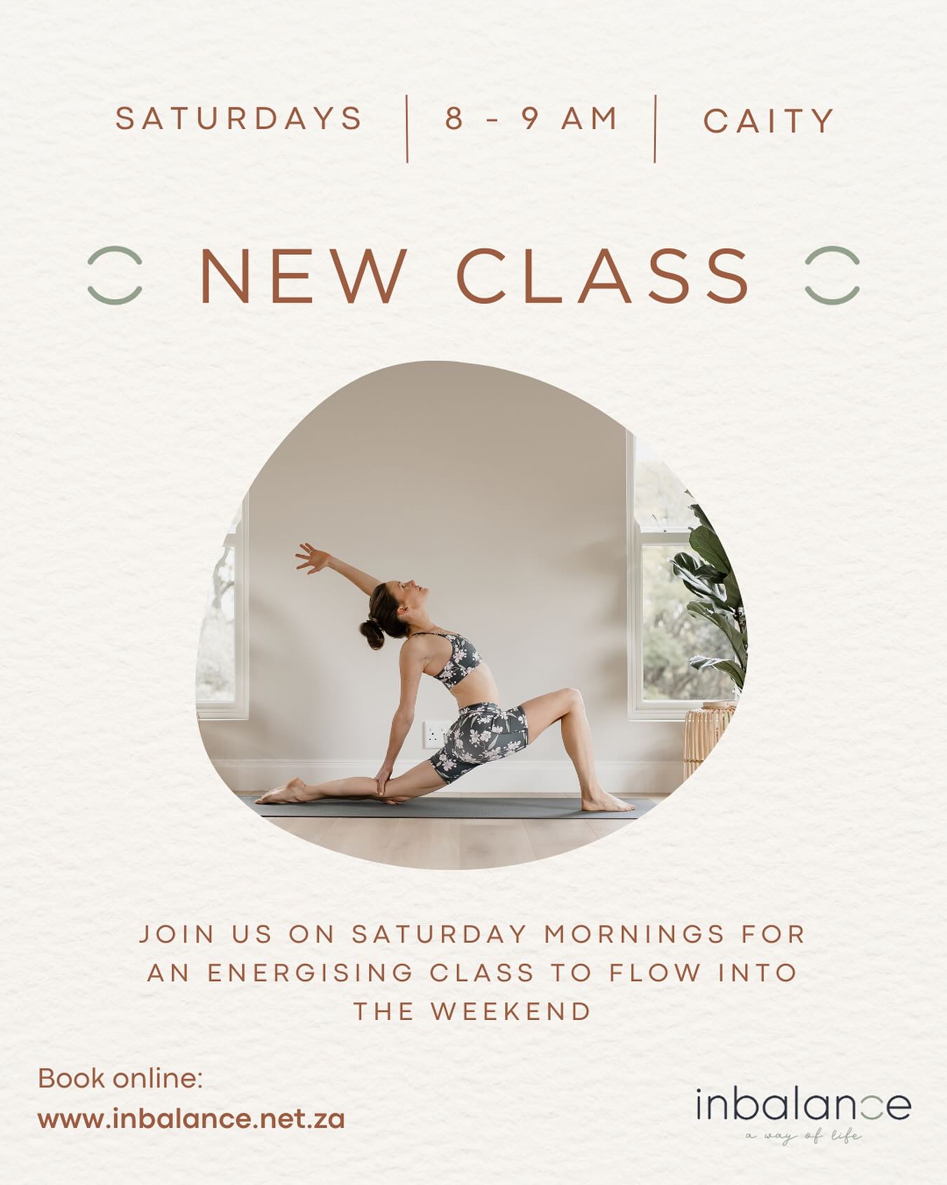 Join Caity every Saturday for a feel-good flow to ease into your weekend. @inbalance.studio “where home meets yoga” what more could you need on a weekend 🧘🏽
