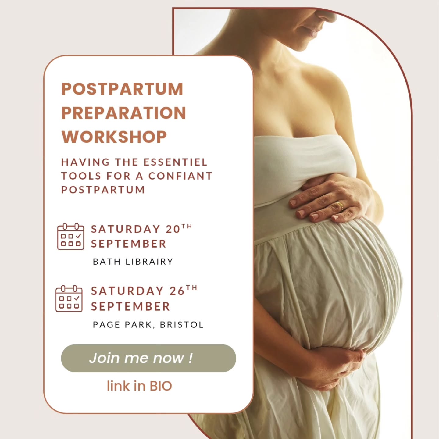 ✨ there’s something here meant for you.✨
🌿 Motherhood is sacred.
It is not just after birth, not just after baby arrives.
What if this season wasn’t something to survive… but something you could enter with love, knowledge, and radiant confidence?
🌸 That’s why I’ve created my Postpartum Preparation Workshops : a warm, intimate space for mothers/fathers-to-be in their third trimester. Together, we’ll explore the emotional, physical, and relationships shifts of postpartum so you never feel unseen or unprepared.
💫 Because you are not just a mother, you are a goddess in the making. And when the light shines on you, it naturally shines on your baby too.
⚪ Spots are intentionally limited to keep this circle sacred and supportive. If your heart is whispering yes, this is your moment.
👉 Reserve your place today and honor the incredible woman you are becoming.
🔗 Link in the BIO or DM to have more informations 💛
#planyourpostpartum
#bristoldoula #bathdoula #postpartummatters #motherstobe #pregnancybristol #bristolmumtobe #bristolpregnancy #mumtobeuk #pregnantuk #thirdtrimesterpregnancy #pregnantinbristol
