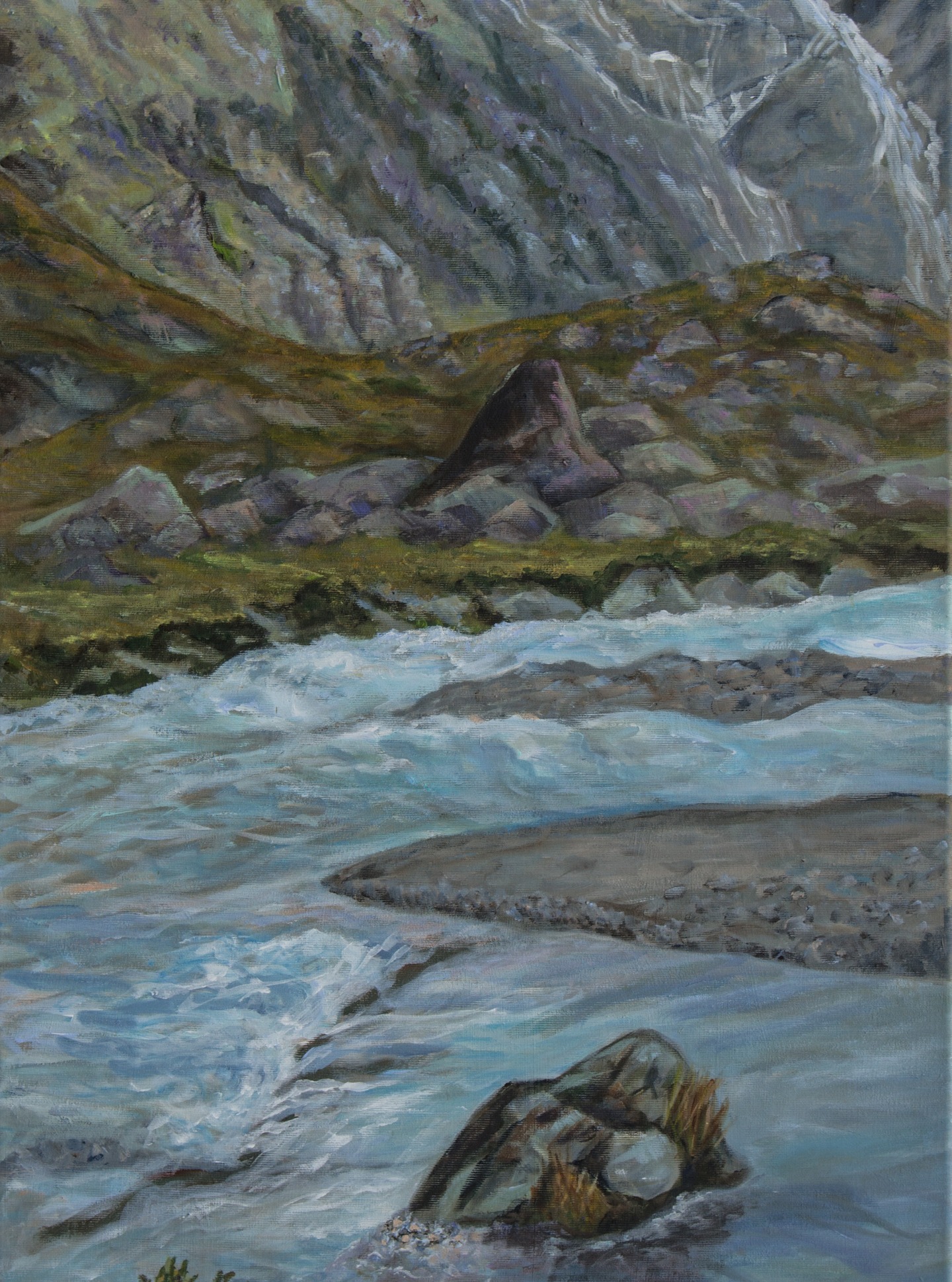 Two Steingletscher paintings I have been working on recently. See my website
www.janetbailly.ch