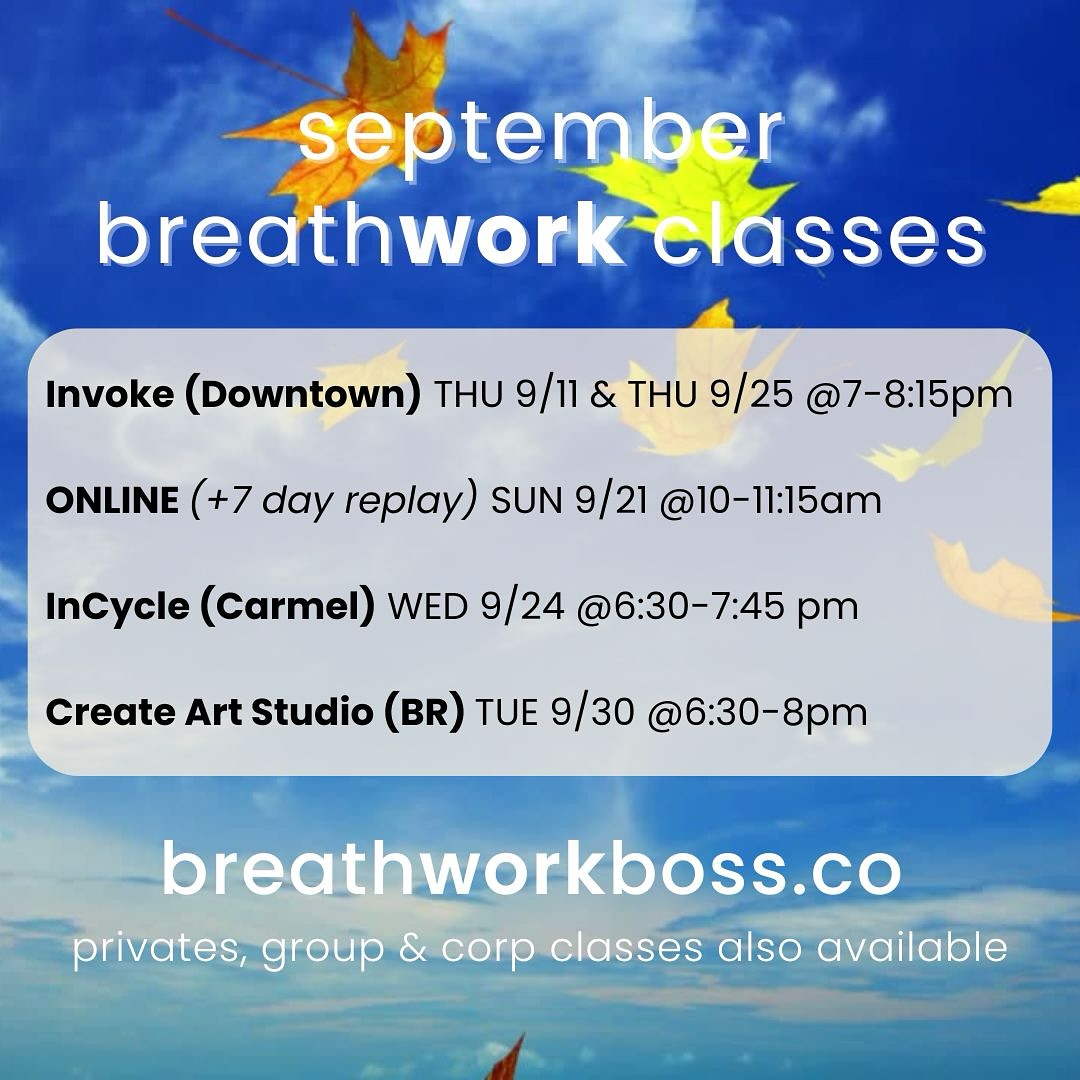 Well, hello, September! 👋
And just like that… the energy shifts. The light gets a little softer, the air gets a little crisper & my jeans finally forgive me for abandoning them all summer.
This change of season is a lot like a great breathwork session (or perimenopause for my lady friends)... a little jarring at first—wait, where did the sun go?... am I on fire from the inside out?—but then you find a new rhythm.
You settle into the transition.
You remember that this isn’t an ending—it’s what makes space for the next good thing.
So let’s breathe into this new season together. No resistance, no rush. Just smooth, powerful, intentional breathing.
This month, let’s find our new rhythm with:
🧘♀️ Group Sessions (Online & IRL): Collective energy for a collective release.
✨ 1:1 Private Journeys: Deep, personal work for the shifts you’re ready to make.
🎧 On-Demand Classes: Your bliss, on your schedule.
Let’s make this transition / season your most powerful one yet.
#breathwork #breathe #consciousconnectedbreathing #circularbreathing #heal #newseason #letthatshitgo #letgo