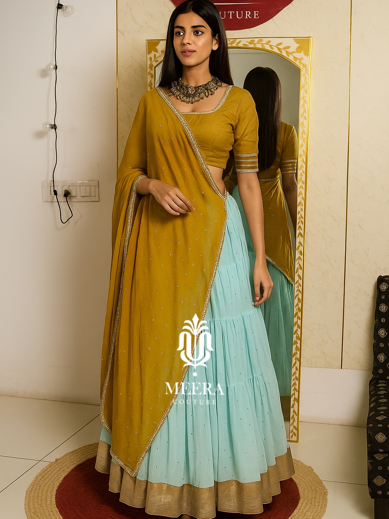 💙✨ Tradition reimagined – this mustard & turquoise lehenga is now available at Meera Couture. DM to shop or visit our studio today!
🌸 “Because every celebration deserves an outfit as vibrant as your spirit ✨ Shop this lehenga today from Meera Couture 💙”
#MeeraCouture #FestiveFashion #IndianWear #NavratriReady #Navratri2025 #NavratriOutfit #EthnicVibes #LehengaLove #FestiveWardrobe #IndianFashion #TraditionalWithATwist #MadeInIndia #EthnicElegance #USAIndianWear #CanadaIndianWear #UKIndianWear #NRIFashion #GlobalDesi