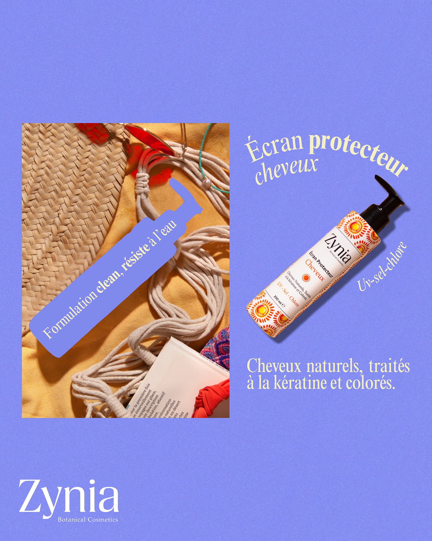 Notre Écran Protecteur Cheveux préserve la beauté des cheveux naturels, traités à la kératine ou colorés.
Formule clean, résistante à l’eau, contre les UV, le sel & le chlore. 🌊💆♀️