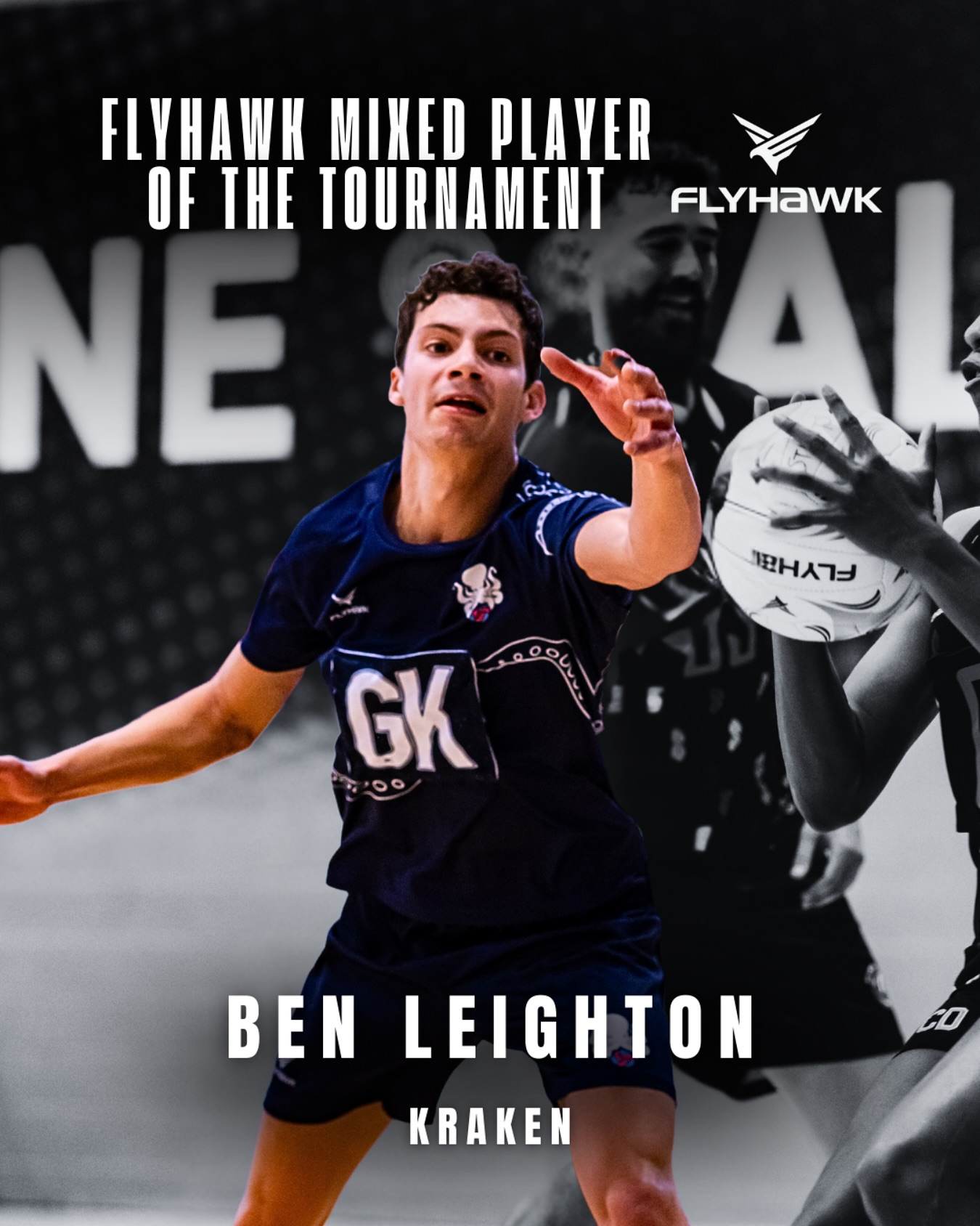 𝕺𝖓 𝖋𝖎𝖗𝖊 🔥🔥🔥
Your Flyhawk Mixed Player of the Tournament 2025 - Ben Leighton
#Nationals2025 #Netball #MensNetball #MixedNetball