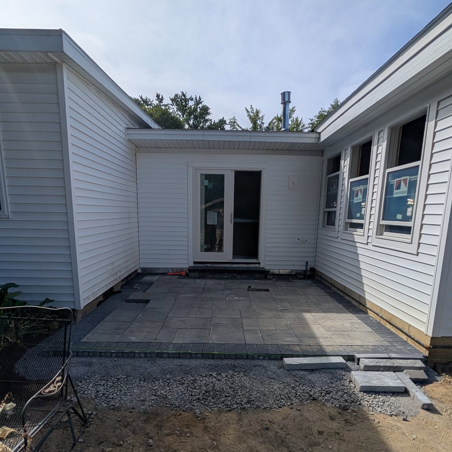 Patio 1 is taking shape for the hot tub.