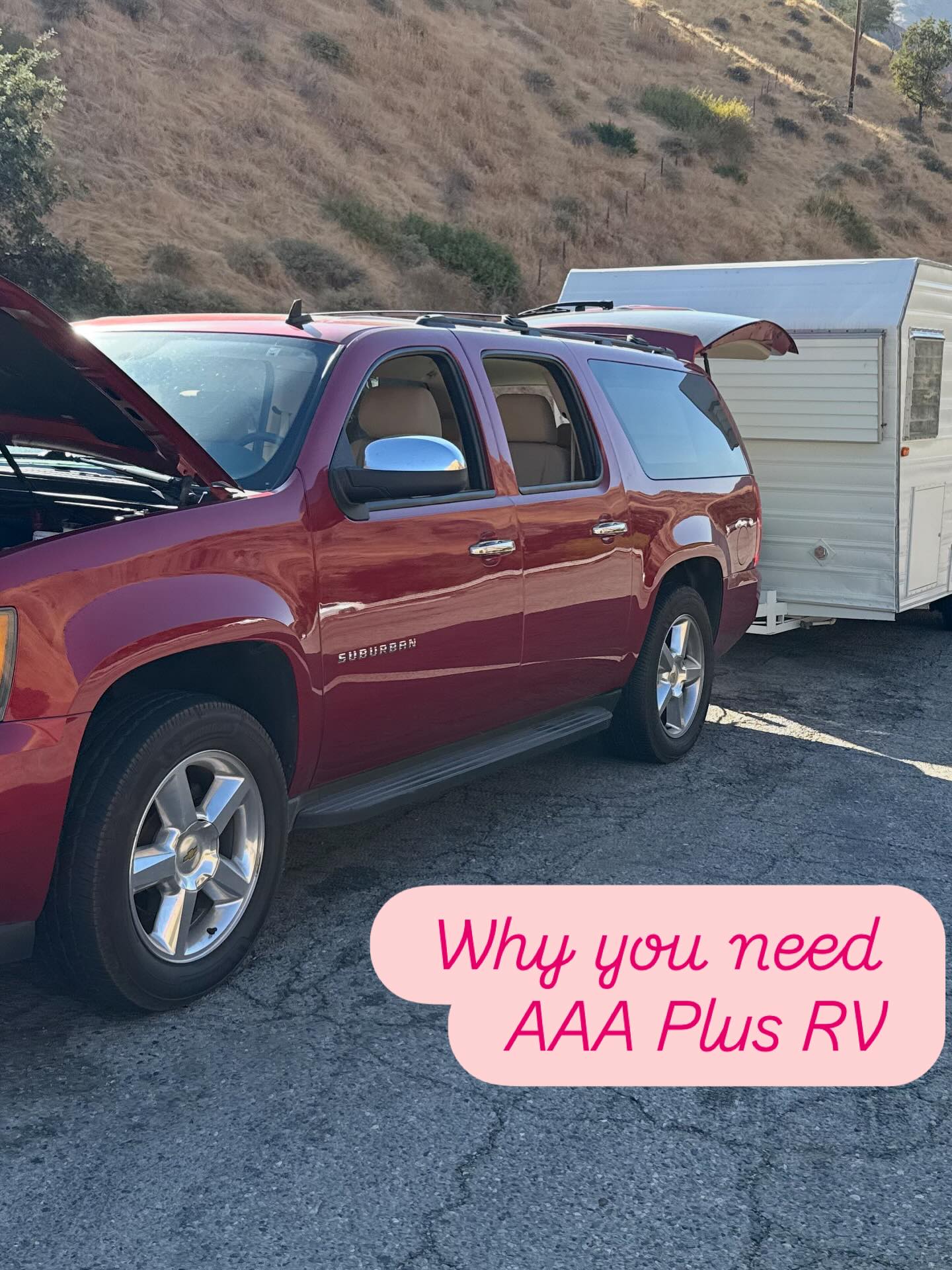 I have had to do this twice in my life…Trust me, AAA Premier Plus RV is worth every dime! Shout out to TicTocTow, such a great guy.🤗 If you are ever stranded with your trailer, make sure they bring a “stinger “. This truck can haul your vehicle plus tow your little trailer in back so it doesn’t get left behind.❤️✨