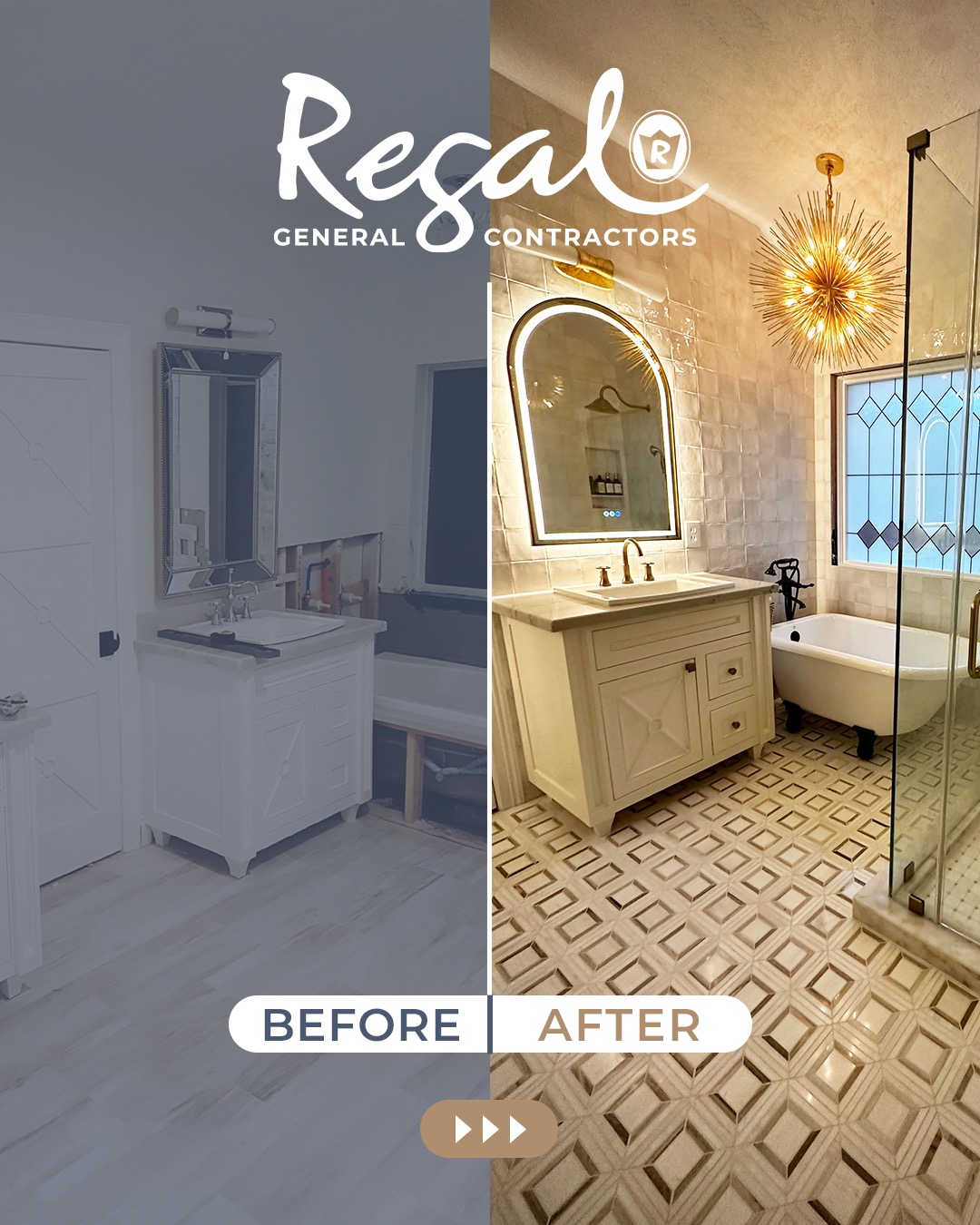 Beautiful bathroom remodel after client discovered mold in the shower area - featuring a full #zelligetile backwall.
#bathroomremodel #moldremediation #interiordesign #bathroomdesigns #generalcontractor #mydeltafaucet