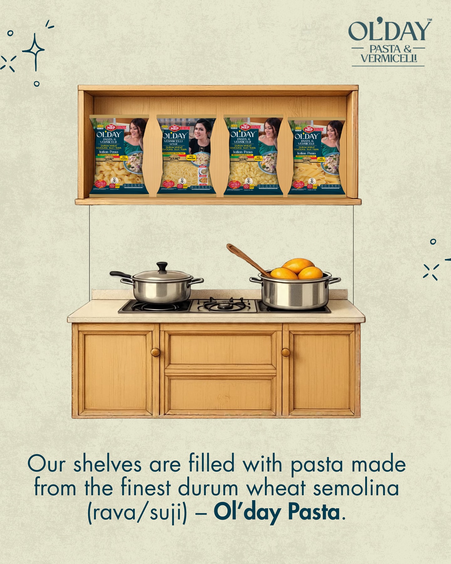 From our shelves to your kitchen – wholesome pasta made with the finest durum wheat. 🍝✨ Choose Ol’day, choose goodness.
#OlDayPasta #HealthyPasta #DurumWheat #SujiPasta #WholesomeFood #KitchenEssentials