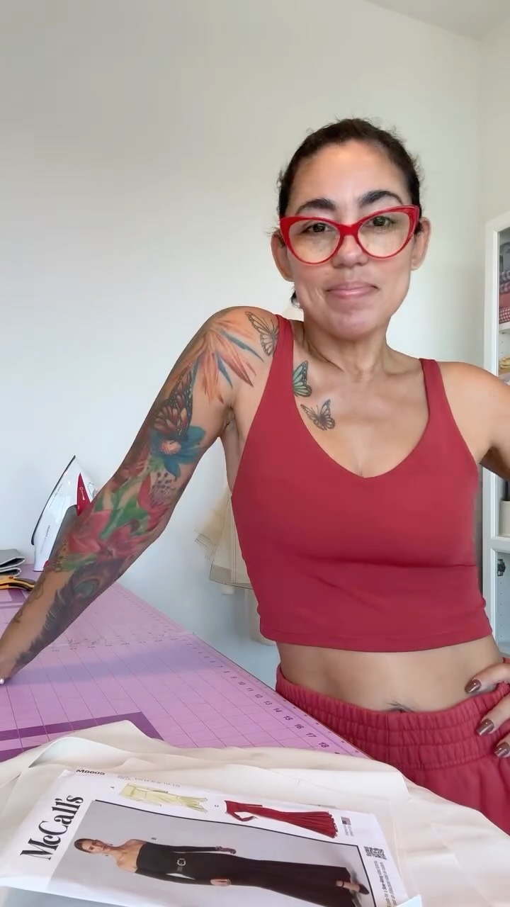 In the next three days I have to cut out 5 patterns and film 4 sew-along and a @sewitacademy course 😅 what are y’all up to? lol