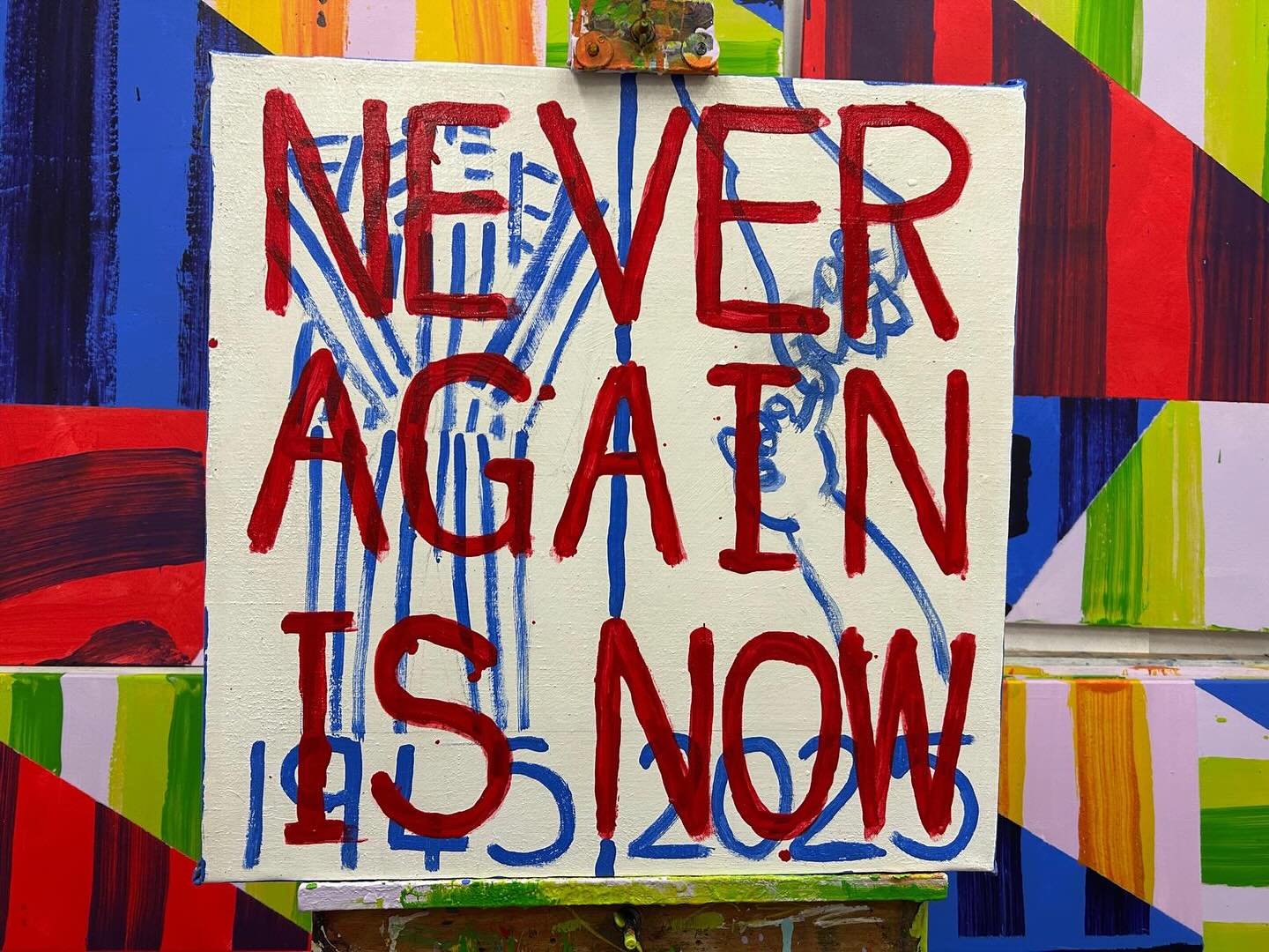 The only message. Made by dear friend and best of humans John Robertson ❤️🩹🇵🇸 #stop