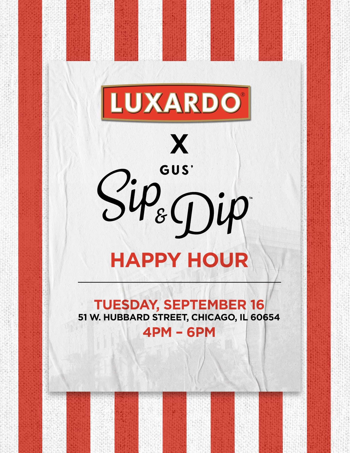 Mark your calendars, Chicago! Luxardo is popping up at @gus_sipanddip for a special Happy Hour takeover. Expect expertly crafted cocktails, the signature Luxardo touch, and a lively evening where locals and visitors come together to sip, dip, and celebrate.
Join us for an aperitivo break you won’t forget:
📍 51 W. Hubbard St., Chicago, IL
🗓 Tuesday, September 16 | 4–6PM
Bring a friend, grab a cocktail, and let’s toast to good taste. 🍸