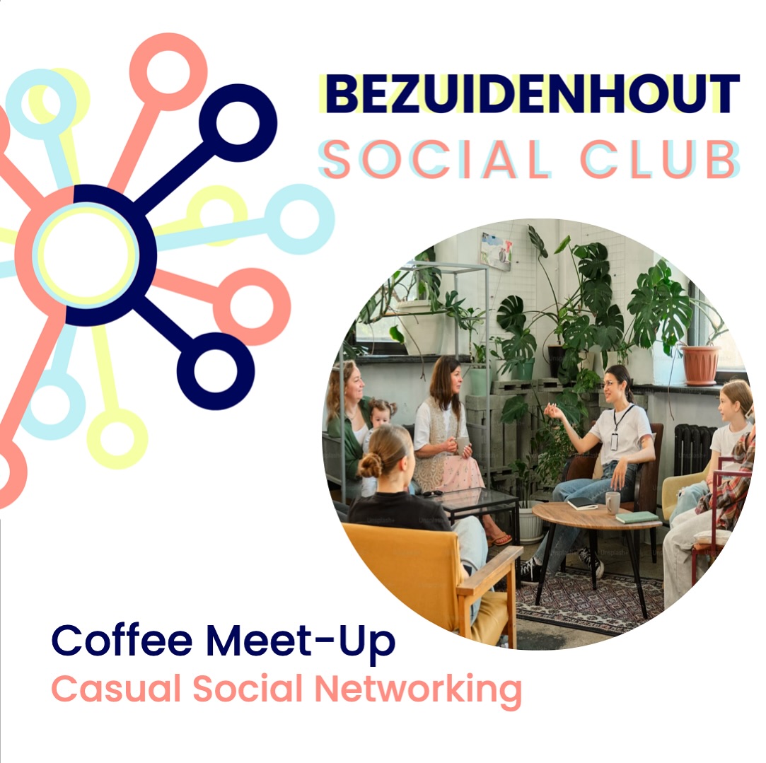 Join us for a casual get together celebrating the launch of the Bezuidenhout Social Club.
Date / Time:
09 September 2025, Tuesday, 10:30-12:00 A.M
Location: Bisou
We will meet in a new spot on Theresiastraat (check the details in your ticket confirmation).
Good to know:
Your ticket includes a complimentary drink of your choice. Yay!
Limited spots available, reserve yours now:
https://www.eventbrite.nl/e/tickets-casual-coffee-meet-up-launching-bezuidenhout-social-club-1488622663459