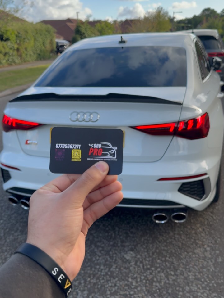FULL CODING PACKAGE ON THIS 2023 AUDI S3 🔌📦✅ SEE LIST BELOW…
VIDEO IN MOTION CODED IN 🍿🎬 32 GB KINGSTON USB STICK SUPPLIED & LOADED WITH THE LATEST MOVIES, MUSIC VIDEOS, CARTOONS & MUCH MORE! 📦🔌
This package includes;
- Increase throttle pedal for sportier driving experience 💨
- RS taillight animation ✨
- Pulsating start/stop button 🛑
- Video in motion; USB & Adapter included 🎥🍿
- Seat belt warning removal ❌
- Lap timer on dashboard ⏰🏁
- TPMS on dashboard 🛞
- DRL in head-unit; with ability to turn OFF lights whilst driving or engine running 💡
- Scandinavian DRLs; both front DRLS and taillights are ON simultaneously 💎
- Interior light fading; ambient lighting fades in and fades out when turned on and off ✨
- Wireless Apple CarPlay/Android Auto 🍎📲
- Needle sweep when turned on 🚗
- Second phone support; ability to connect two devices to the multimedia system at the same time 📲📲
- Third brake light illuminates when car is unlocked/locked 🚨
- Acoustic confirmation for lock/unlock 🔊
- High beam memory; automatically activates when travelling over 37mph when dipped beams are on 💡
- Upshift indicator on dashboard when shifting is required ↕️
- Ability to see the transmission temperature 🌡️
- G-meter display 🎯
- Acoustic noise for reverse gear 📣
- Puddle lights on even with folded in mirrors ⚡️
- Interior lights on when boot is opened
- Adjustment of the duration of the coming home lights
- Disable soundaktor (fake engine sound through speakers) 🔊
- Lane assist permanent memory (stays off/on after restart) 🧠
& the list continues…
Message us for any enquiries 📥
#vagcoding #vag #videoinmotion #coding #diagnostics#mercedescoding #bmw #4series #Convertible #a3 #a5 #s5 #Audi #mk8 #mileageblockers #miltonkeynes #luton #buckinghamshire #vehiclecoding #bmwcoding #bedford #oxford #northampton #slough #watford #8v #8y #s3 #bmw #q8 #rs3