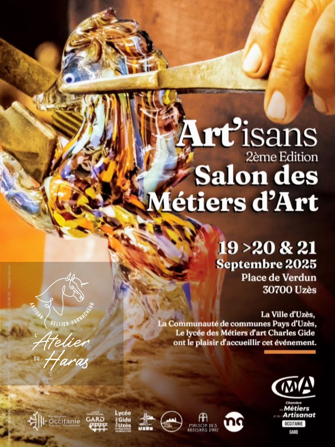 🪡✨ Art'isans – 2ᵉ édition ✨🪡
Je suis ravie de participer à la deuxième édition du Salon des Métiers d’Art : Art'isans !
📅 19, 20 et 21 septembre
📍 Uzès
Venez découvrir le savoir-faire de créateurs passionnés, rencontrer des artisans locaux et explorer des univers uniques où tradition et créativité se rencontrent.
👉 Et surtout, venez faire un tour sur mon stand : je vous y attends avec mes créations 🐶🐴💛
Une belle occasion de soutenir l’artisanat et de repartir avec des pièces uniques !
#latelierduharas #SalonArtisans #MétiersdArt #Artisanat #Créateurs #evenement #gard #ArtisanatLocal #uzes #madeingard