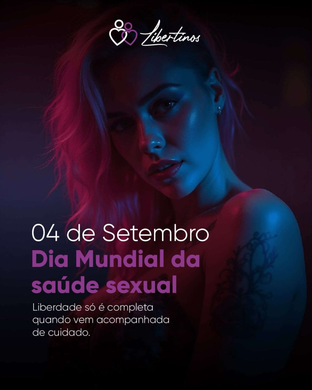 ✨ Hoje, no Dia Mundial da Saúde Sexual, celebramos a liberdade com responsabilidade.
Porque prazer só é completo quando também vem com cuidado e respeito. 💜
#Libertinos #saúdesexualmasculina #saudesexual #saudesexualfeminina #sejaumlibertino #libertino #meioliberal #swingswing #swing