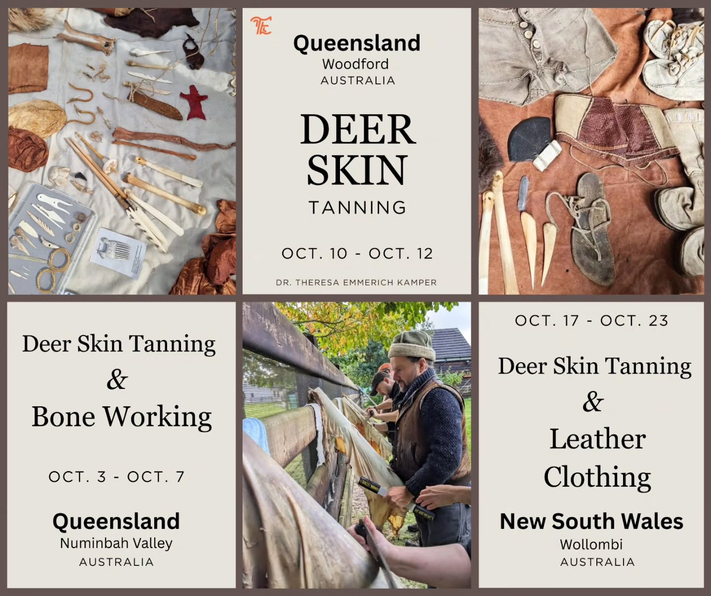 Join me in Australia this October and November for deer skin tanning and traditional skills courses! 🦌
Check out my website (link in bio) for more details.
Really looking forward to spending time teaching in Australia!! 😀
#theresaemmerich #hidetanning #ancientcrafts #traditionalskills #bushcraft #bushcraftaustralia #primitiveskills #leatherwork #queensland #workshops #buckskin #buckskinclothing #braintanning #ancestralskillsacademic #ancestralskills #boneworking #bonework