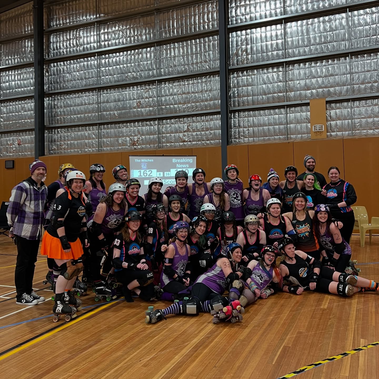 So proud of the Witches for an amazing win today at the @statewidestampede Semis, in a really tough fight against Breaking News (@northeastrollerderby + @westsiderollerderby) ๐
A special shout out to MVPs:
๐ผ The Rumor
๐ผ Neverending Rory
๐ผ Nellโs Bells
๐ผ Double Whammy
And to our very own April OโWheel who was recognised for bringing the good vibes on track!
Bring on the Grand Final!