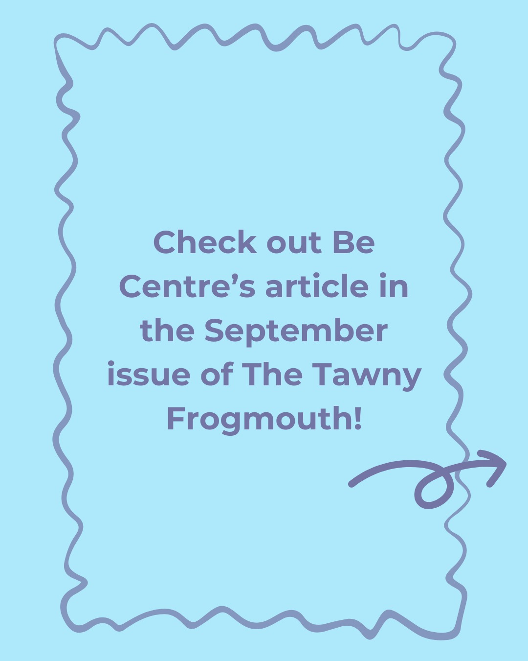 Check out our latest article in the September issue of The Tawny Frogmouth! Our clinical team has put together their top 5 parenting tips for you! They go through scenarios you may face with your child, and give you an understanding as to what might be causing that behaviour and some tips on how to respond.
Visit https://thetawnyfrogmouth.com.au/be-centres-top-5-parenting-tips/ to read the full article.
A huge thank you to Liam and the whole team over at @thetawnyfrogmouth for including Be Centre in this issue, and giving us this platform to share our mission.
Check it out now!
#thetawnyfrogmouth #checkitout #septemberissue #parentingtips #whattheystruggletosay #wehelpthroughplay #healingthroughplay