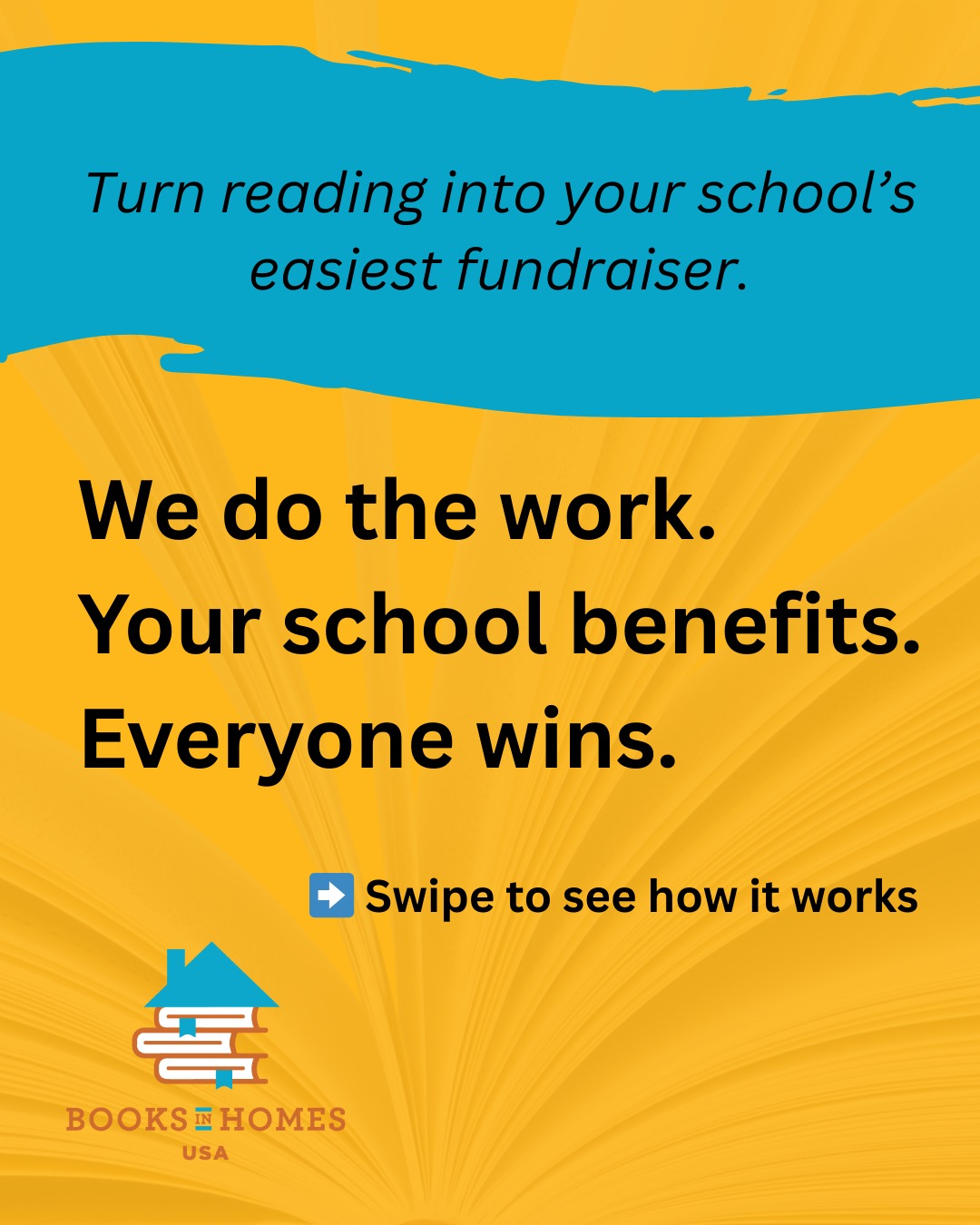 Looking for a fundraiser that’s simple, impactful, and fun?
Our Readers in Action Read-a-thon makes raising money for your school - and for our literacy outreach - easier than ever.
✅ We do the heavy lifting.
✅ Your students build a love of reading.
✅ Your school reaps the rewards.
✅ And together, we expand access to books for kids nationwide.
It’s a win for your school and a win for our mission. 💛
➡️ Swipe through to see how it works and where the funds go!
#ReadersInAction #Readathon #BooksInHomesUSA #FundraiserForSchools #literacymatters #bookstagram #schoolfundraiser