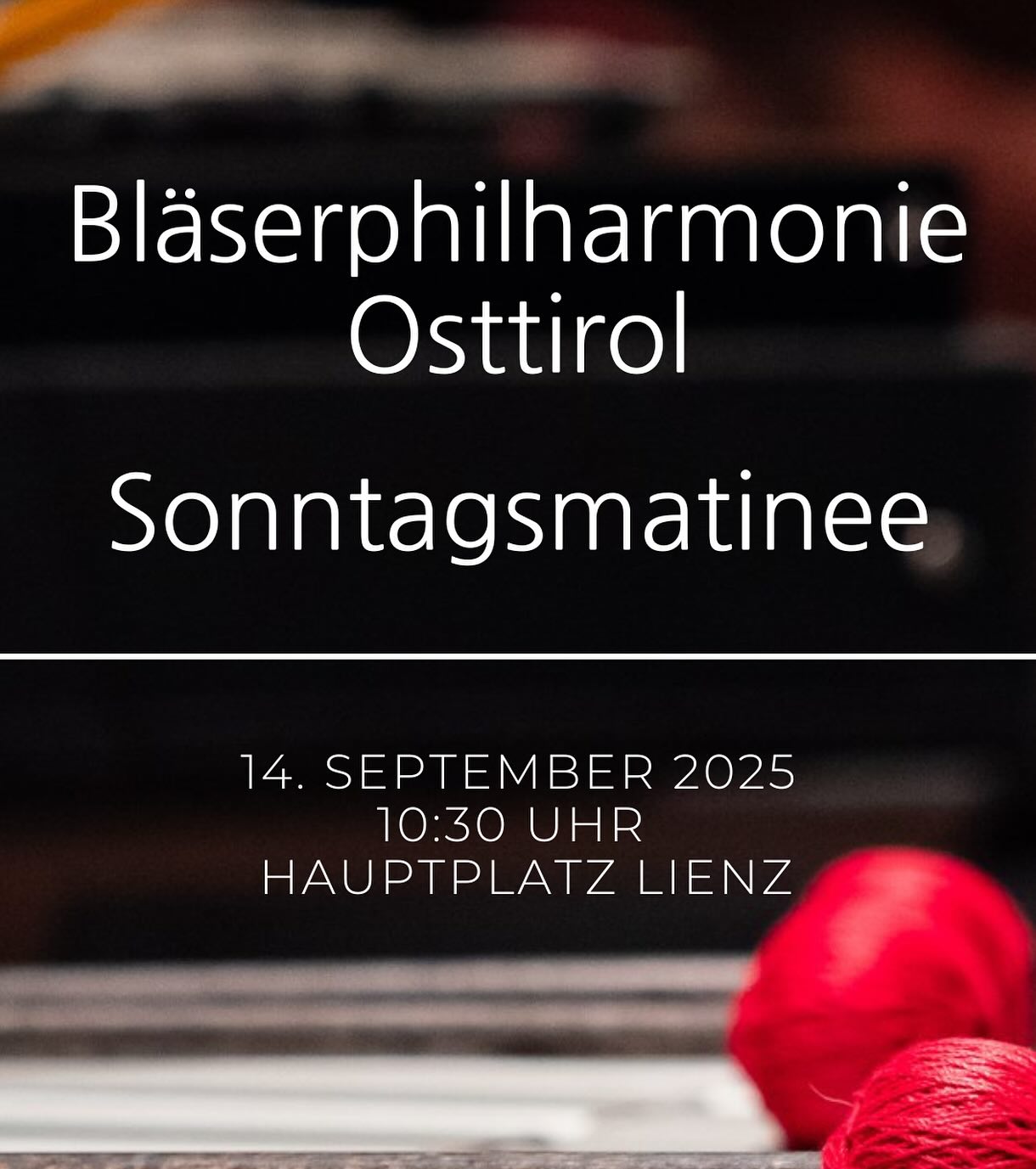 ❤️-liche Einladung zur Sonntagsmatinee im Zuge der Lienzer Sommerkonzerte! 🎶🎺🎷🪈
📍Wann: Sonntag 14.9.2025 um 10.30Uhr
📍Wo: Hauptplatz Lienz
📍Eintritt frei!
Wir freuen uns auf euch! #seidabei
@musikbezirk_lienzertalboden @blasmusikverbandtirol @osttirolbergtirol @sonnenstadtlienz
#sonntagsmatinee #sommerkonzerte #bpho #openair #blasmusikverbindet #platzkonzert #sinfonischesblasorchester