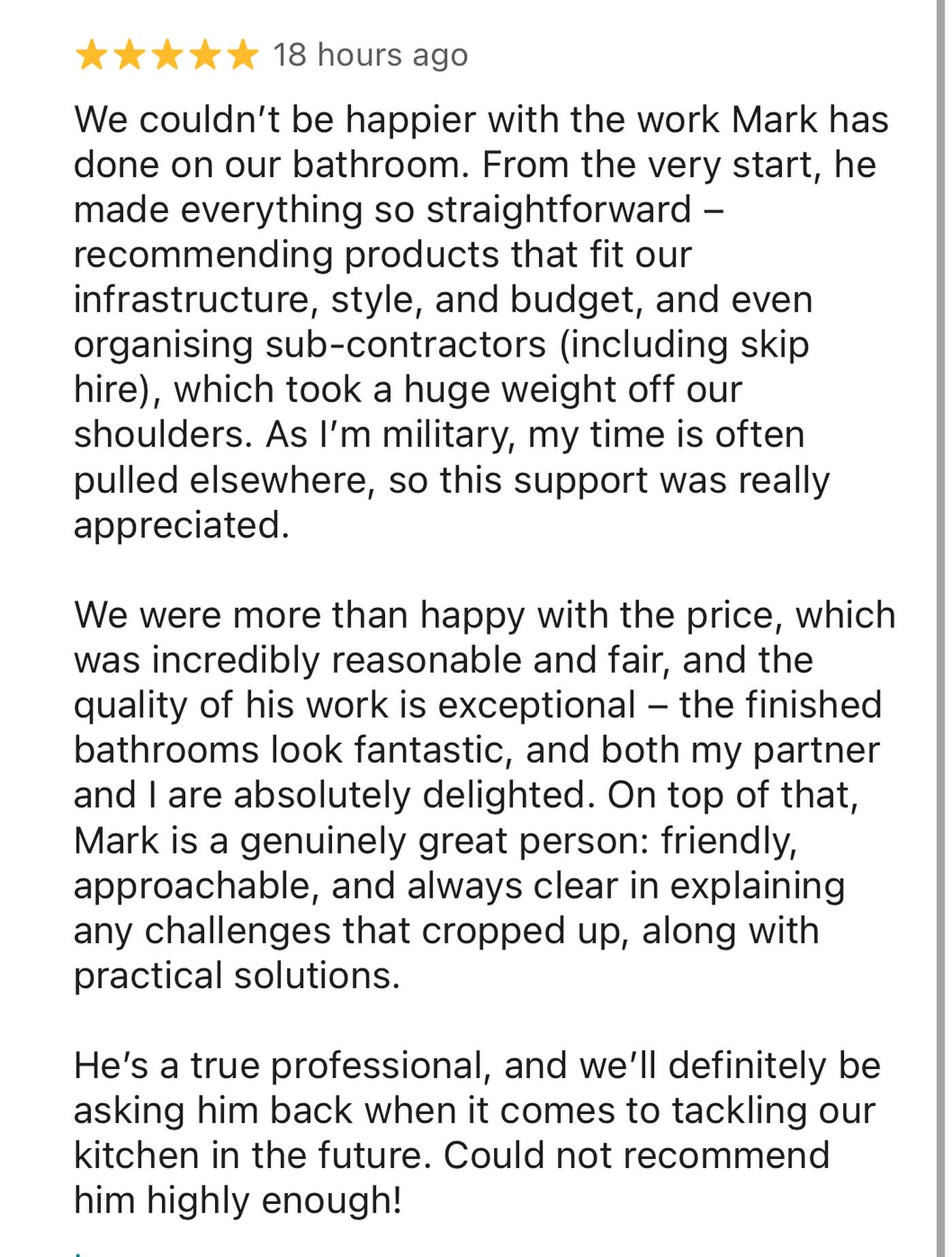 Latest customer review ⭐⭐️⭐️⭐️⭐️