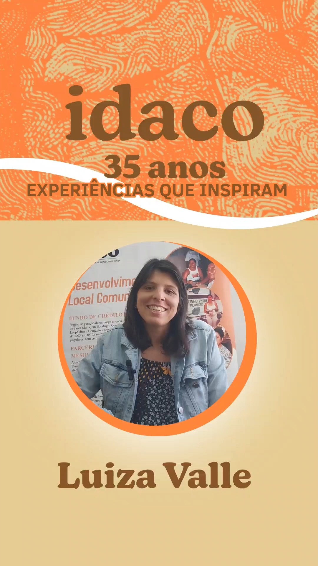 ✨ No Idaco 35: Experiências que Inspiram, damos voz a quem constrói essa história todos os dias!
Neste episódio, a Luiza Valle, nossa coordenadora de conteúdo e inovação, compartilha sua trajetória dentro do Idaco. 🌿💛
#Idaco #idaco35anos #idaco