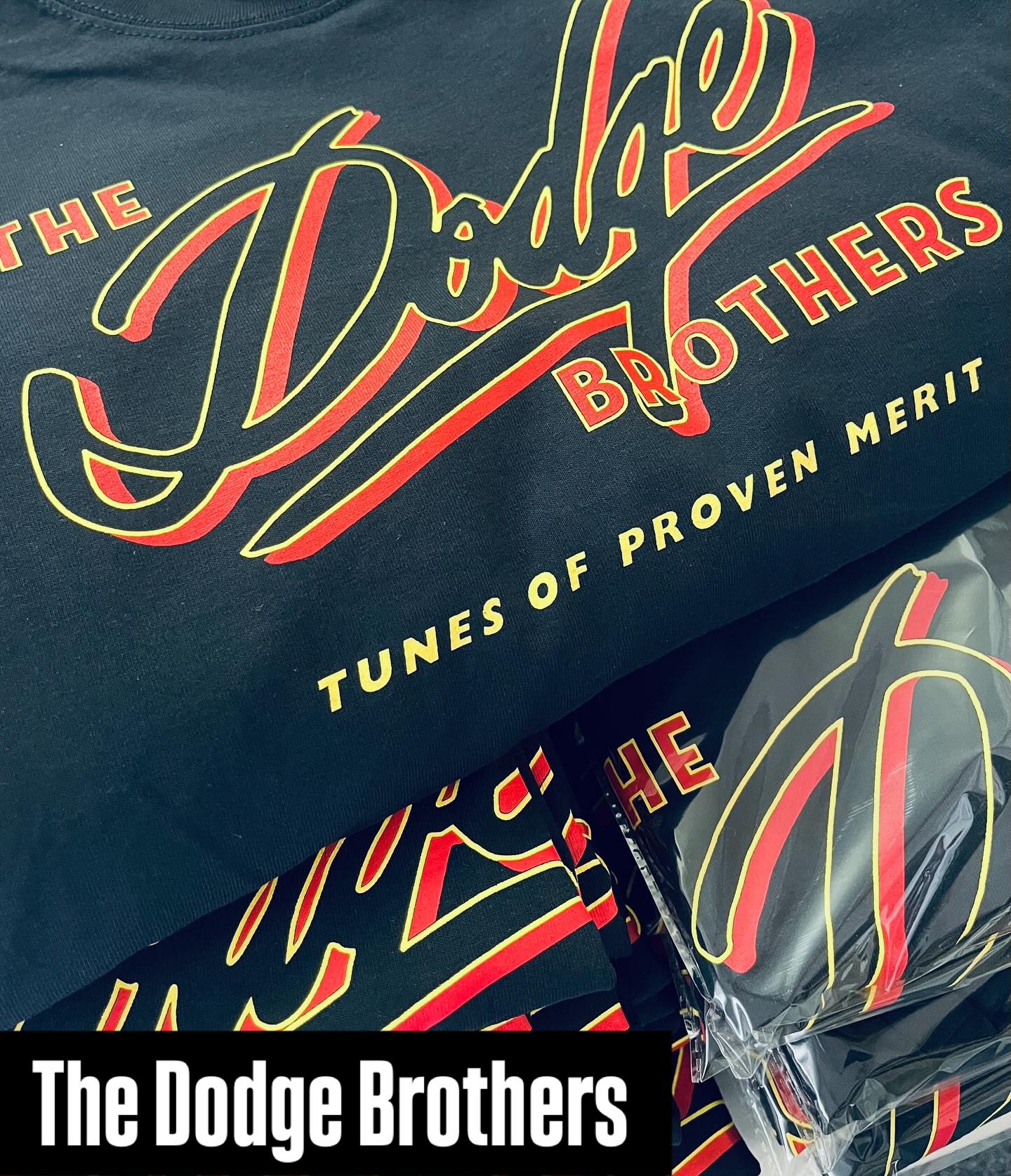 Band merch hand printed,folded and packed for the wonderful The Dodge Brothers! Available at a gig near you…. Thanks again guys 🎸 #thedodgebrothers #bluegrass #rockabilly #bandmerch #handprinted #nottingham