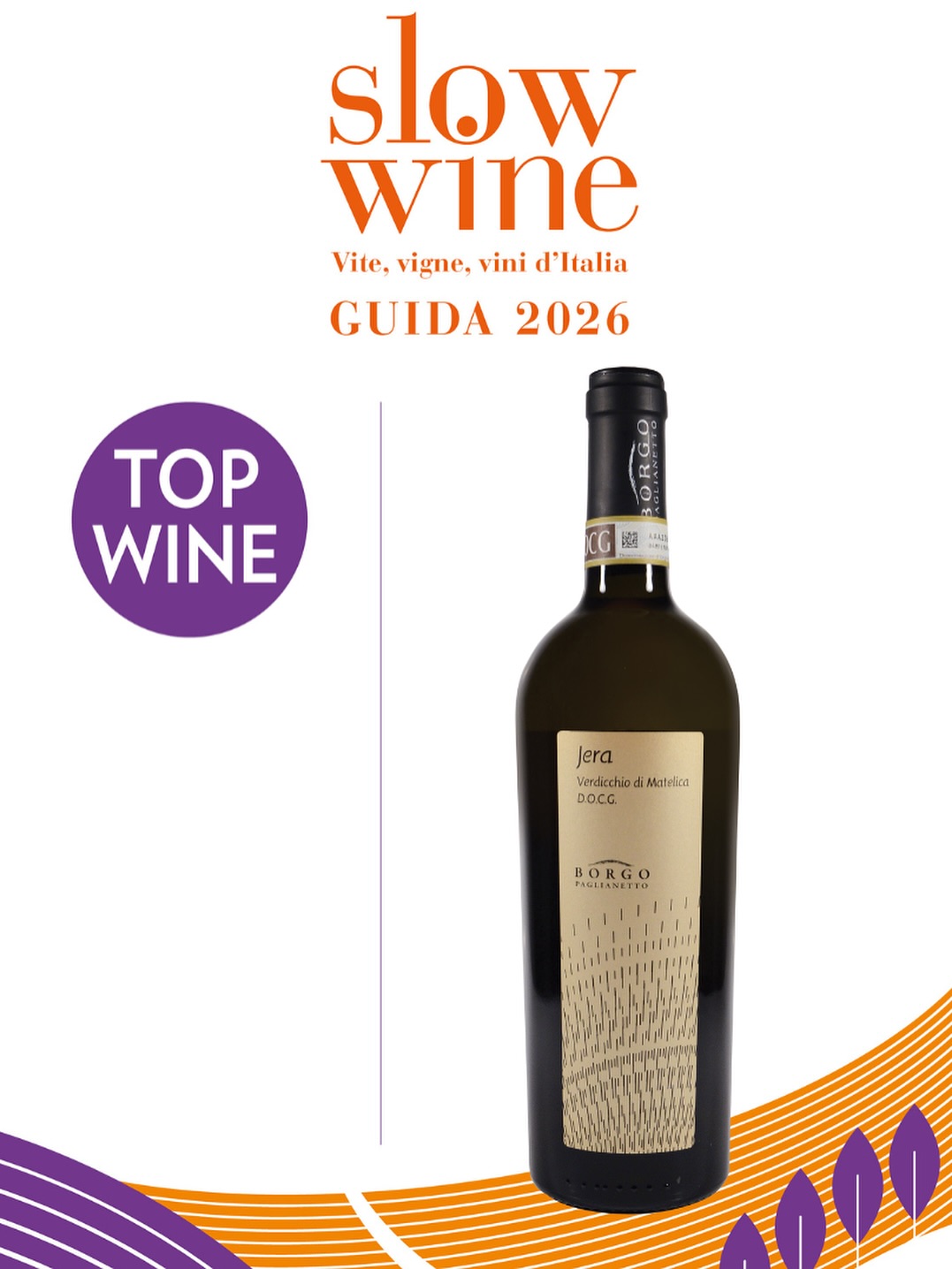 Il nostro Jera Verdicchio di Matelica Riserva DOCG continua a scrivere la sua storia di successi!
L’annata 2021 conquista il titolo TOP WINE @slow_wine_slowfood 🏆 e Borgo Paglianetto prende anche il riconoscimento alla cantina: BOTTIGLIA!
Un bianco dalla struttura potente, elegante e irresistibile, capace di conquistare anche i giudici più esigenti 🥂
🌍 Proud to share that our Jera Verdicchio di Matelica Riserva DOCG 2021 has been awarded TOP WINE Slow Wine 🏅 and BOTTIGLIA for Borgo Paglianetto.
A wine of strength, elegance and allure — winning the hearts of even the most discerning experts 🍷
#Jera #VerdicchioDiMatelica #TopWine #SlowWine #EleganceInABottle #SlowWine #Proud #BorgoPaglianetto #VerdicchioDiMatelica #VisitUs #DiscoverMarche #WineLovers #FreschezzaInBottiglia #BorgoPaglianettowines #ItalianWines #VinoItaliano #Matelica #ItalianWineJourney #VerdicchioLove #WinetastingExperience #FIVI #siamofivi