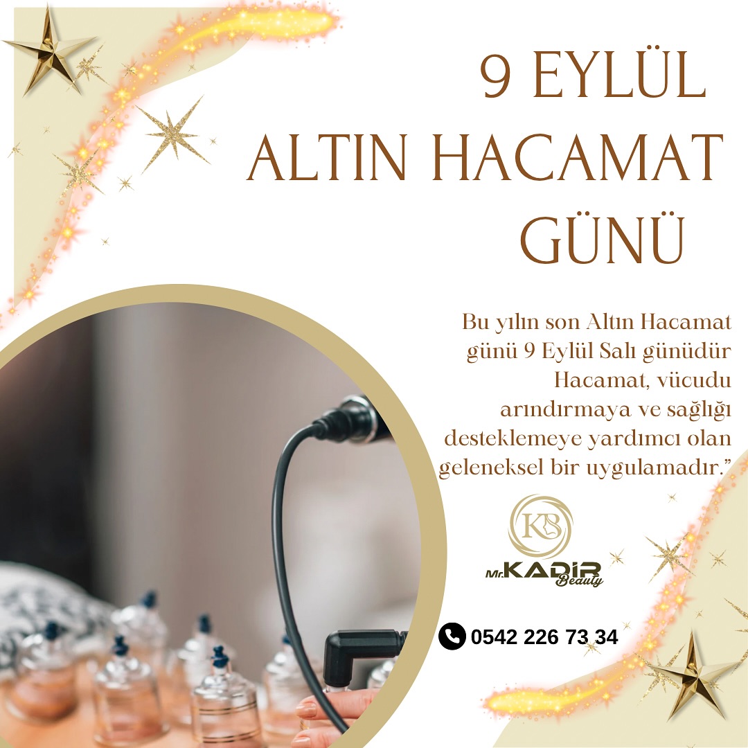 Hicri ayın 17, 19 ve 21’inci günlerinin bazı rivayetlerde altın gün olarak kabul edildiği kaynaklarda “Altın Hacamat Günü” bu yıl 9 Eylül Salı gününe denk geliyor.
#Hacamat #DoğalŞifa #SağlıklıYaşam #Detoks #gelenekseltedavi #şırnakhacamat #şırnak