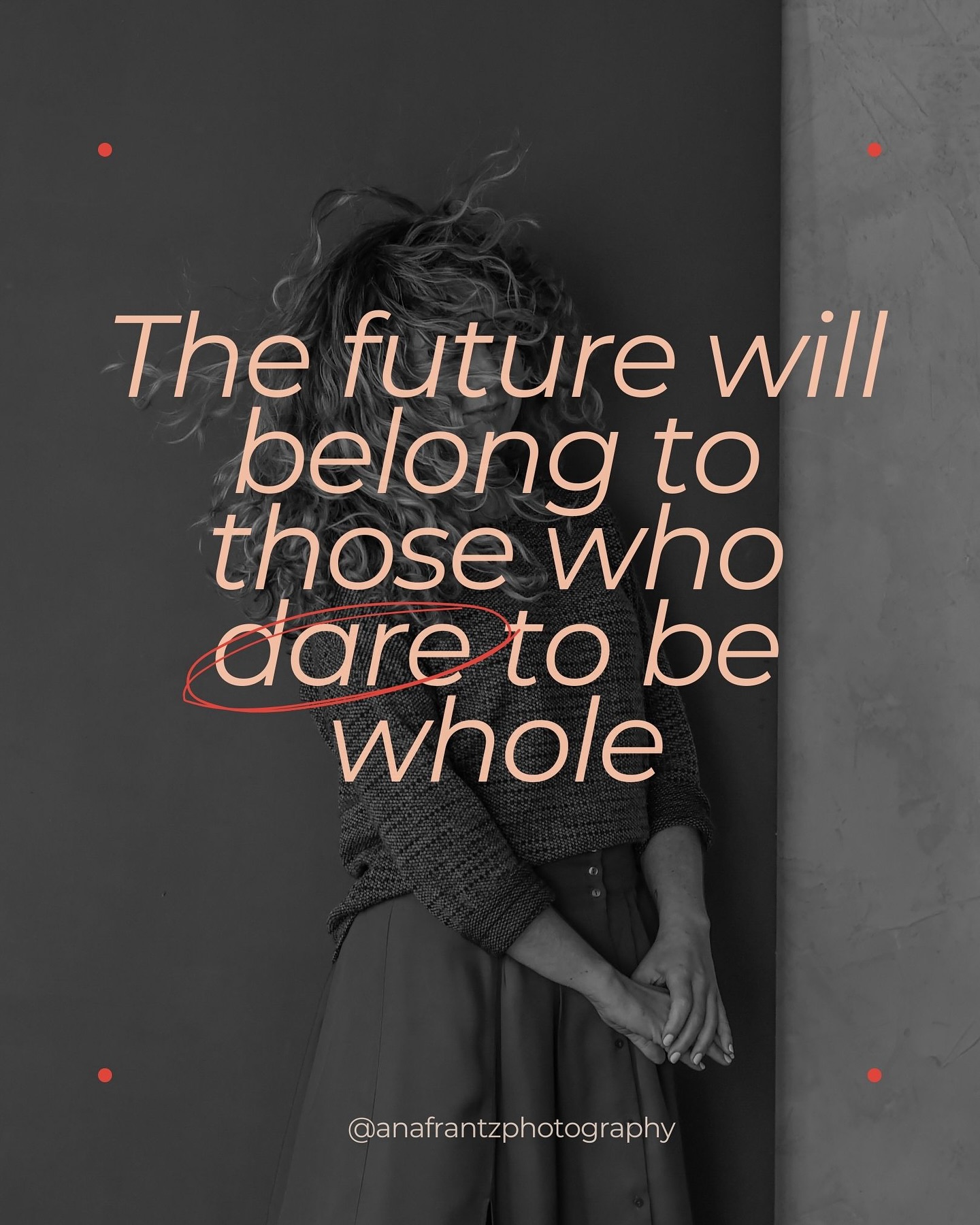 The future will belong to those who dare to be whole.
💫
Embody your essence until transforms the space around you.
Technology is advancing at high speed. The pressure is real. The pull to feel we have to constantly reinvent ourselves is strong. But wait!
Is time to surrender.
The future belongs to those who dare to be whole.
Those who choose authenticity over imitation, essence over noise.
💫
Visual stories have the power to ground this vision; when they are done right.
If you are a Brand with Soul and would like to connect the dots, get in touch!
♥️🧡💫♥️🧡
#EmbodyYourEssence #AuthenticityOverNoise #BeWhole #LiveYourTruth #SoulfulLiving #GroundedInEssence #VisionInAction
#RiseWithAuthenticity #FutureBelongsToYou #HumanOverHustle #EssenceOverImitation #BeyondTheNoise