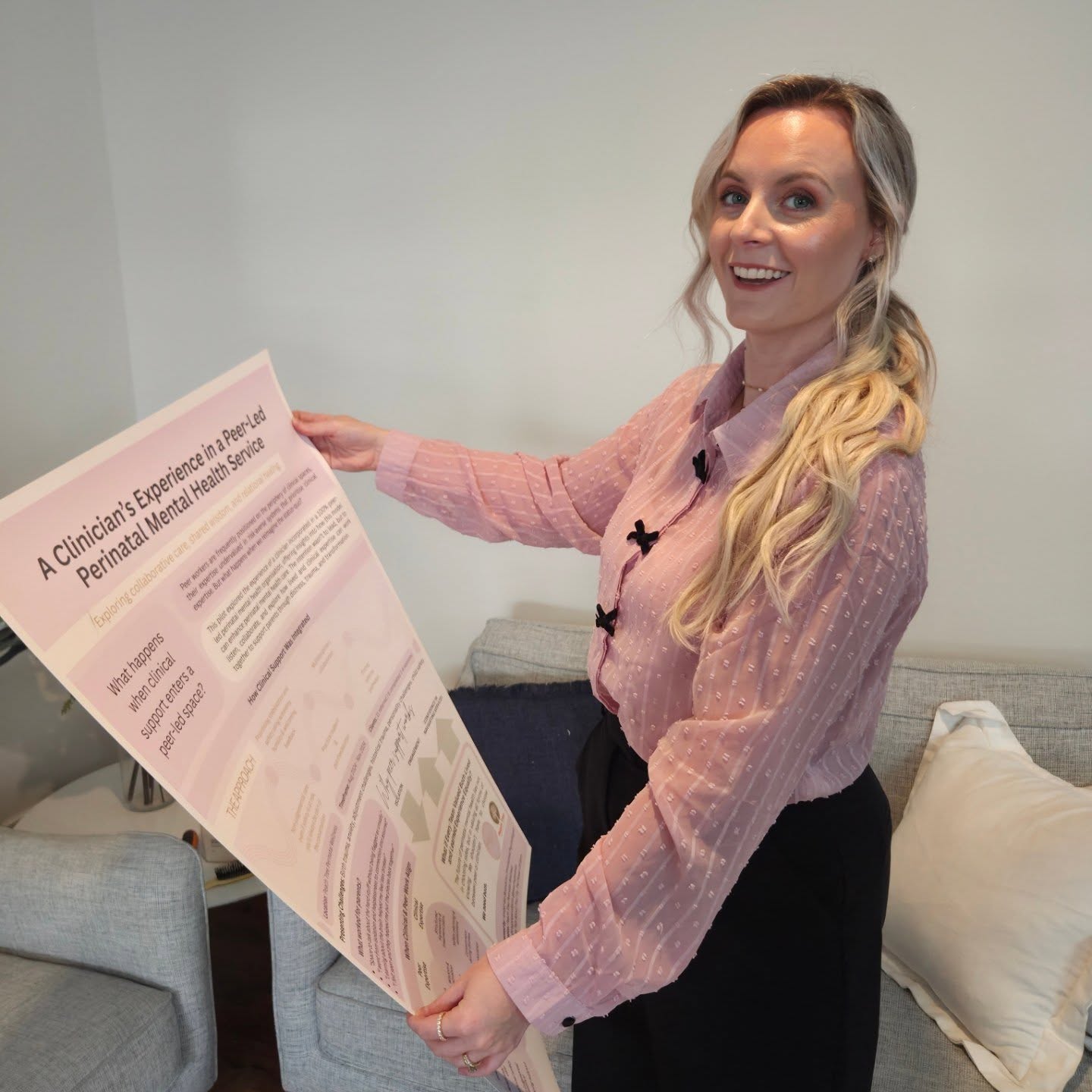 What a day! Barely any photos of course because I am so bad at caring about that in the moment 🤣
I've also included some of my favourite representations of mental ill health (by Amy Gibson, France & Gazelle Pezeshkmer, Norway) displayed in the artwork section - that was my highlight!
If you were wondering why I was there, I presented my experience last year in a pilot clinical pathway delivered within a 100% peer-led perinatal mental health organisation, something that hasn’t been done before in this way!! This was a reimagining of how clinicians and peer workers can collaborate to support parents navigating trauma and distress in early parenthood.
Some key points included...
✨ Peer + clinical integration that doesn’t dilute either role, but expands both
✨ Creating space for pain without pathologising it
✨ What happens when lived experience and clinical frameworks work *together*, not in silos
✨ And why being human is often the most therapeutic thing we can offer
One size does *not* fit all. And yet, many of our current systems still operate like it does. This pilot was a glimpse into something more human, more hopeful and more aligned with what perinatal mental health needs.
To those who trusted me with their stories, and to those who made this project possible - thank you!!! You’ve changed the way I practice forever. 🩷🩷🩷
#PerinatalMentalHealth #PeerLedCare #ThePowerOfBirth #TherapyRedefined #TheMHSConference #LivedExperienceMatters #PerinatalPsychology #BirthTrauma #ParentingSupport #MentalHealthInnovation
#PeachtreePerinatalWellness #MHSConference #MutualLearning