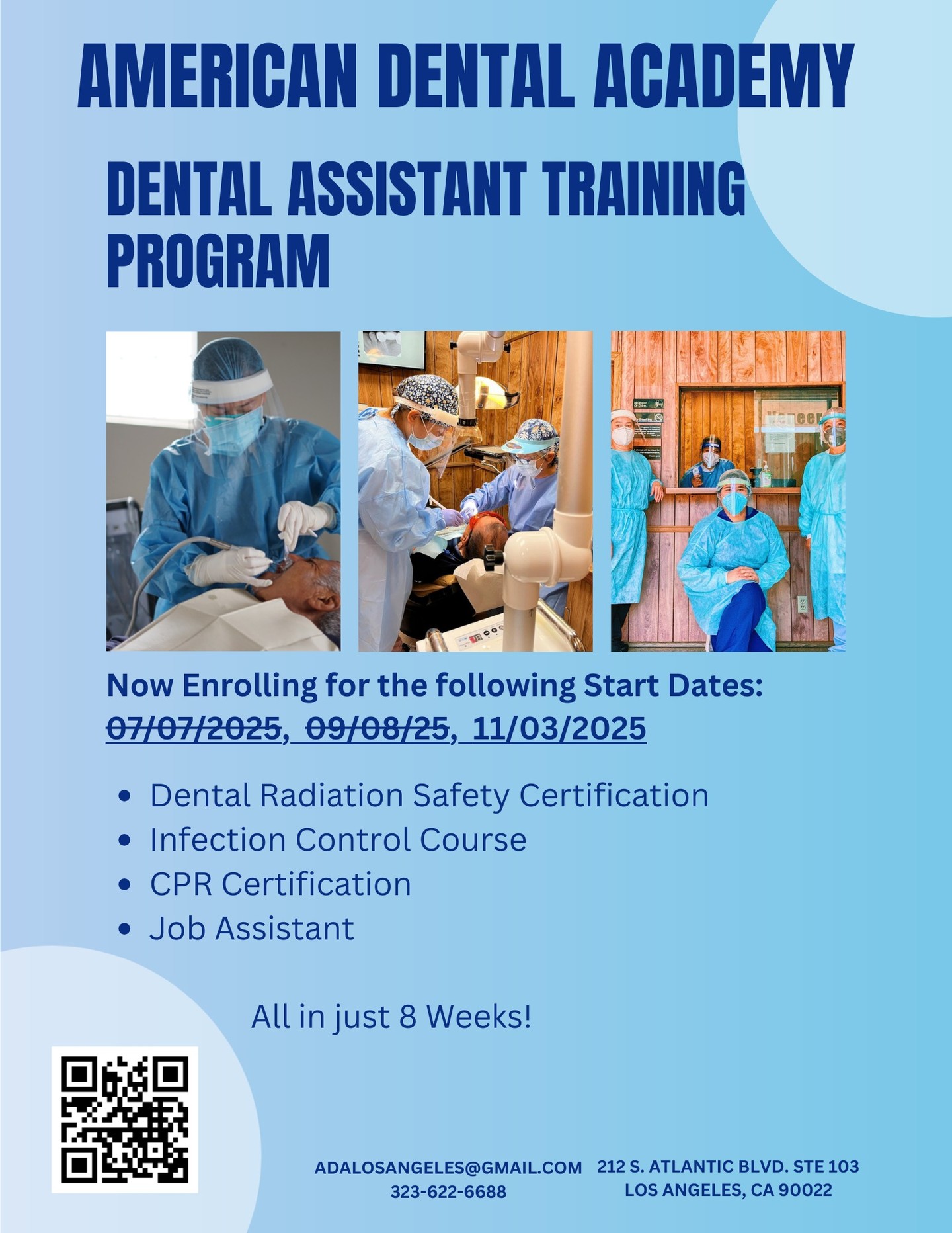 Join us for our next dental assisting course starting on November 3rd! Register today to save your spot!
#dentist #dental #dentalschool #dentalassistantlife😷💉 #dentalassistant #vocationalschool #school #training #daschool #dentaloffice