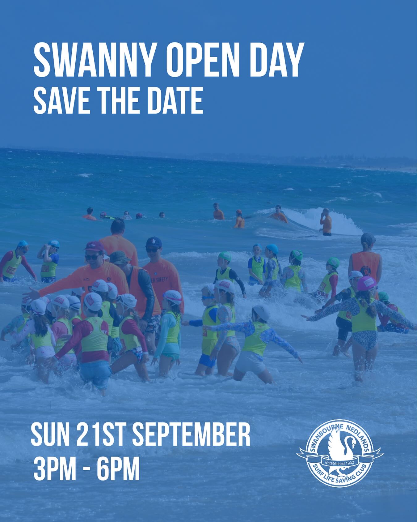 🦢SWANNY OPEN DAY🦢
Swanbourne Nedlands Surf Life Saving Club welcomes you to our Open Day on Sunday 21st September from 3pm to 6pm.
Everyone is welcome! Find out information and register for Woodside Nippers, learn about our Youth program, join the next Swanny Bronze course, or come check out our club and learn more about lifesaving, education and surf sports!
There will be plenty of current members to ask about the club and the season ahead, Swanny merch to pick up, food and drinks will be available and Swanny’s facilities to explore.
If you’ve got friends or family interested, let them know about Swanny’s Open Day. We’re looking forward to seeing everyone there.
#surflifesaving #swanny #snslsc #slswa #swimbetweentheflags #swanbourne #nedlands #ourbeach #mybeach