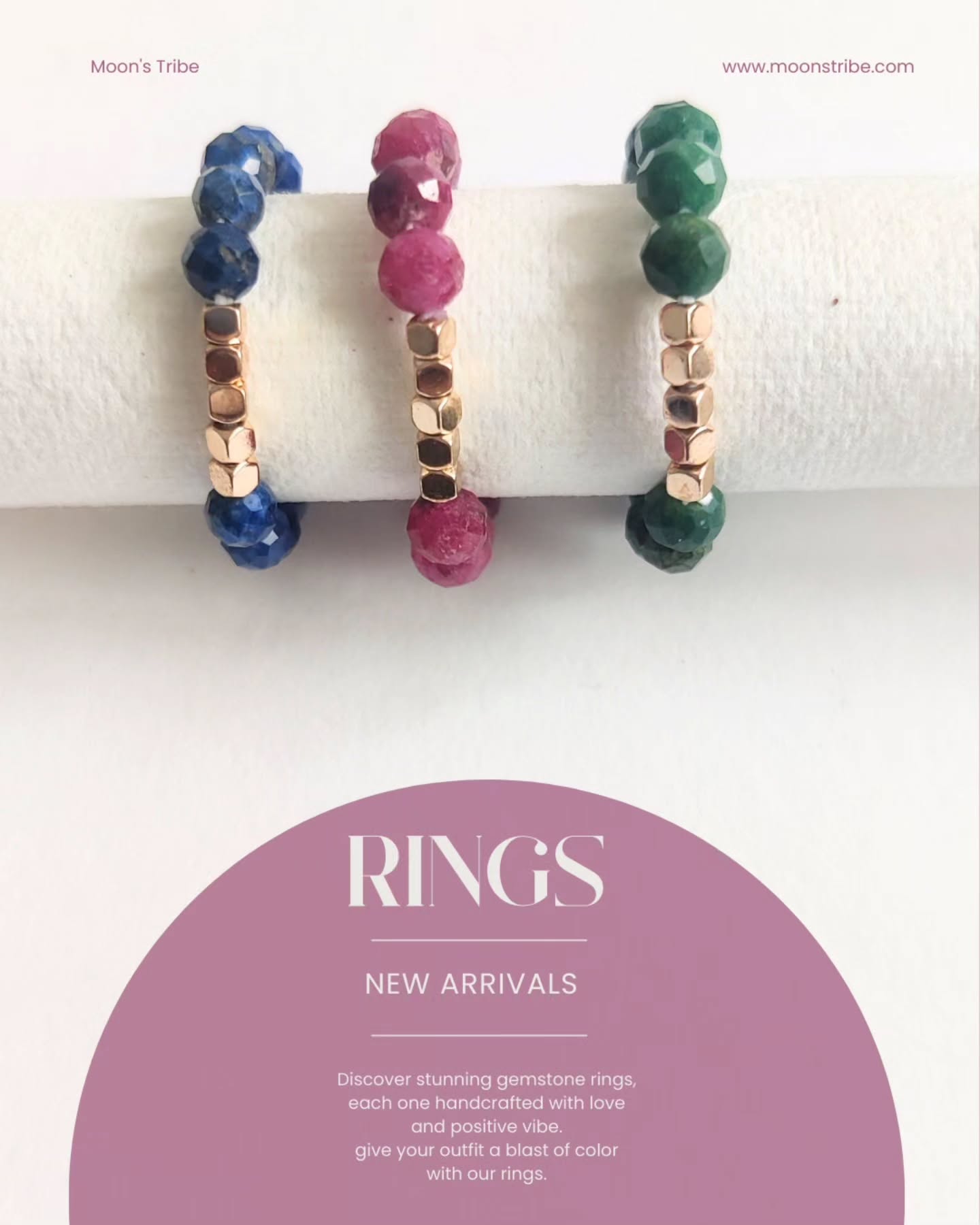 ✨ Minimal yet Magical ✨
Our new gemstone rings are here — designed to be sleek, stackable, and full of vibrant energy. 💍
Perfect for layering or wearing solo, these rings add a subtle sparkle and a vibrant twist to any outfit.
🌙 Why you’ll love them:
✔ Minimal design, maximum style
✔ Stack + mix with your favorites
✔ Infused with the power of natural crystals
Which one are you stacking first? 💎