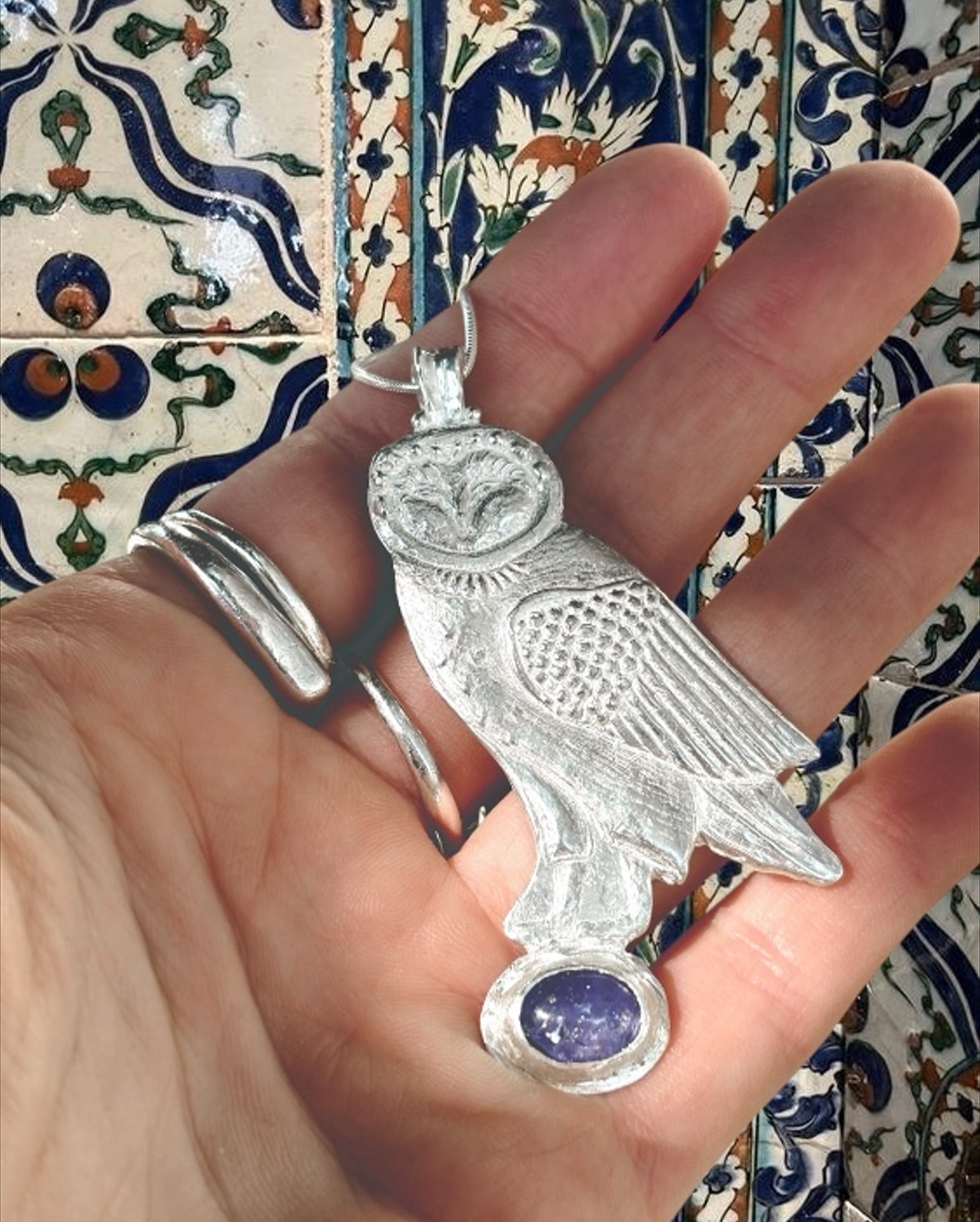 I had been envisioning this piece for years, and two years ago I finally brought it to life. ✨
Its face and eyes are full of calm and tenderness , every detail makes it feel truly special to me, It feels like having a quiet guide and loyal protector by my side.
Wearing it, you carry a symbol of wisdom, protection, and the serene calm that its expression embodies, a little talisman that reminds you to see beyond the ordinary and embrace the magic in the everyday. Here a brief insight into the meaning of owls in ancient times:
The Owl 𓆲
A messenger between worlds: the visible and the hidden, life and death.
In classical Greece, the owl was celebrated as a symbol of wisdom. It was the companion of Athena, goddess of intelligence and strategy, and its presence inspired clarity and the ability to see what others could not. The Athenians valued it so highly that in the 5th century BCE they placed it on their famous silver coins, the tetradrachms.
Athena’s face on one side, an owl on the other. For them, the owl was even a sign of victory.
In ancient Egypt, the owl carried a more ambivalent role. It was a symbol of respect for the night and its mysteries, seen as both a guardian and a guide of souls through the afterlife.
In the ancient Middle East, particularly in Mesopotamia, the owl was closely tied to darkness and the underworld, often seen as an omen of what lay beyond the world of the living.
Across civilizations, the owl was both feared and revered, linked to death and wisdom alike. From the deserts of Egypt to the Greek polis, it always represented what lies beyond ordinary sight: the power to see in the dark. 🌚🦉
#jewelry#jewels#ancientegypt#ancientgreek#ancientgreekjewelry #owljewelry #handmadejewelry #handmadewithlove❤️ #ancientculture #talismanjewelry #talisman#timelessjewelry #etsy #etsysellerofinstagram #etsyhandmadejewelry #ethicallymade #barcelonadesign #womenfashionstyle #owl #artisanmade #artisan