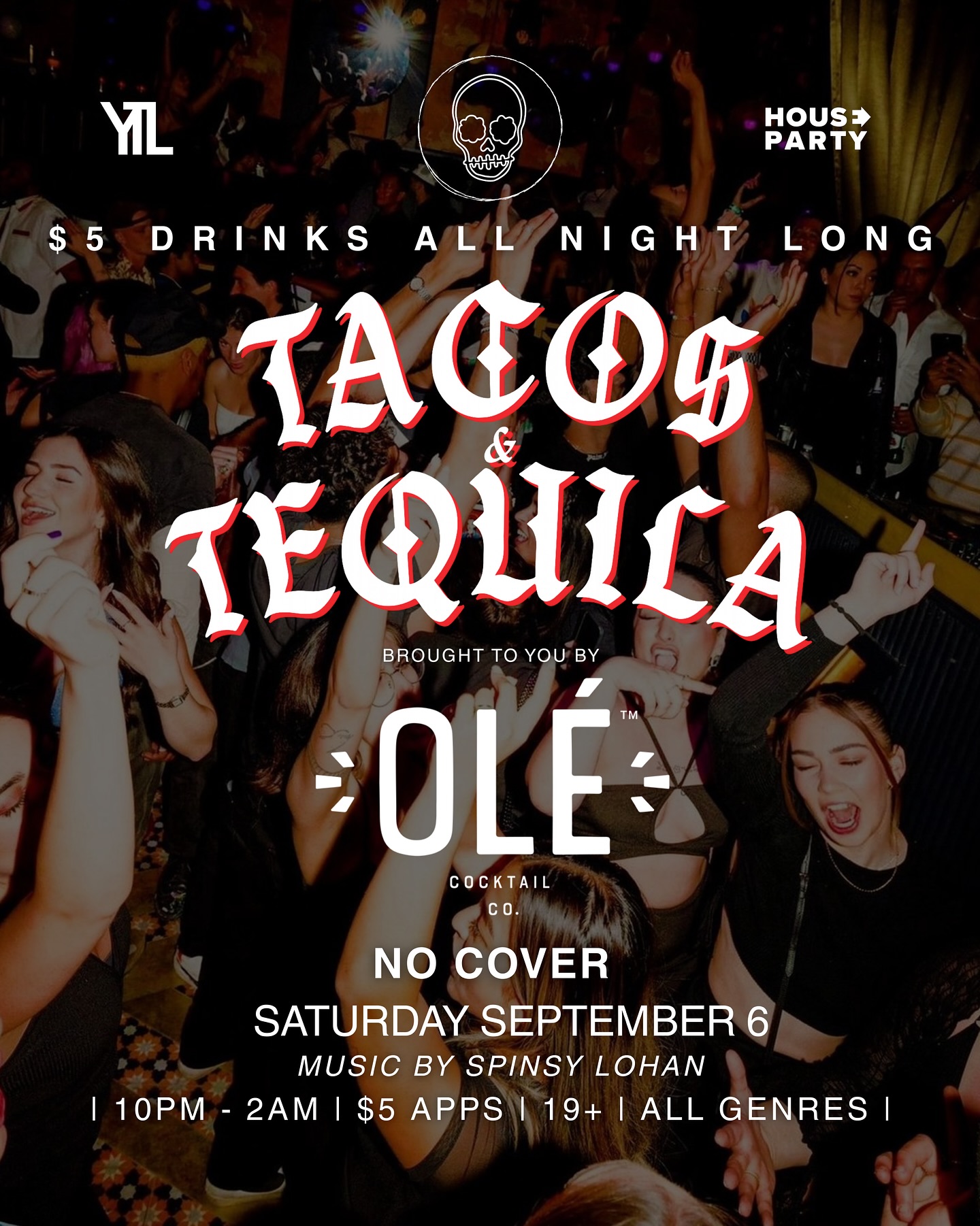Tacos & Tequila has officially been included in your Saturday night plans 👀
Join us Saturday September 6th for a night you’ll actually remember. FREE ENTRY, $5 tequila shots and $5 drinks ALL NIGHT LONG. See you soon 🍹
.
.
.
.
.
#tequila #northbay #houseparty #ytl #yourtimeislimited #lacasademaria #saturday