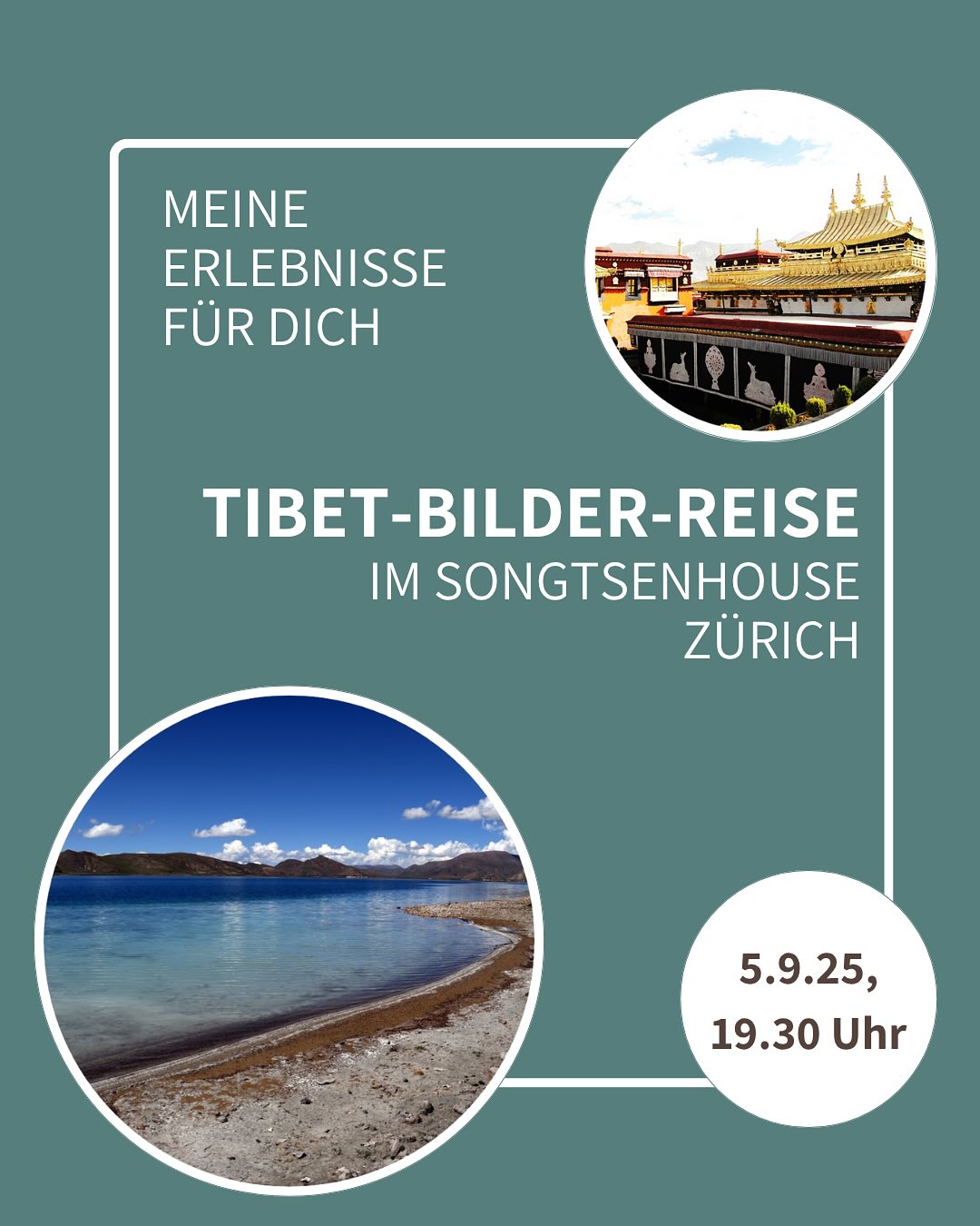 😍 BIST DU GWUNDRIG, WAS WIR ALLES ERLEBT HABEN IN TIBET?😍
Am 5. September 2025 nehmen wir dich im Songtsen House Zürich mit auf eine Bilder-Reise nach Tibet.
✨️TAUCHE EIN IN EINDRÜCKLICHE KRFAT-MOMENTE
unserer Frauen-Meditationsreise vom Sommer 2025.
Wir berichten vom Besuch heiliger Kulturstätten und von meditativen Kraftmomenten, die wir erleben durften.
❤️EINE ÄUSSERE UND INNERE REISE
Erlebe mit uns, dass eine Reise nach Tibet, eine Reise zu den eigenen Kraftquellen sein kann.
Die im Alltag gelebte Spiritualität der Tibeter*innen, die von Mitgefühl geprägte Kultur und die kraftvolle Natur lassen uns mit dem Wesentlichen in uns in Kontakt treten ‒ der Weisheit und Liebe in unserem Herzen.
🤩LASS‘ DICH INSPIRIEREN VON UNSERER TIBET-BILDER-REISE.
🗓️ Datum: Freitag, 5. September 2025
⏰️Zeit: 19.30 Uhr
📍 Ort: Songtsen House, Gubelhangstrasse 7, Zürich-Oerlikon
🖊️JETZT ANMELDEN
unter www.sarawyss.ch/tibetreise.
💕WIR FREUEN UNS VON HERZEN
auf dich.
❓️WAS MÖCHTEST DU VON UNS ERFAHREN AN UNSEREM TIBET-ABEND?
Lass‘ es uns gern wissen in den Kommentaren.
TIBET
FRAUENREISE
MEDITATIONSREISE
YOGAREISE
KRAFTORTE
#tibet
#spirituellereise
#kraftorte
#frauenpower❤️
#herzkraft
#frauenreisen
#meditationsreise